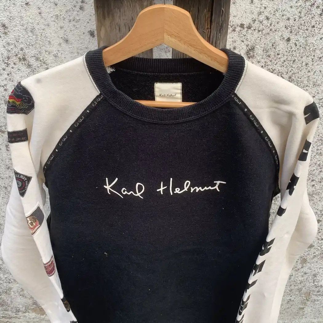 Karl Helmut × Vintage Karl Helmut x Pink House Crewneck Designer Sweater Pullover Size US L / EU 52-54 / 3 - 3 Thumbnail