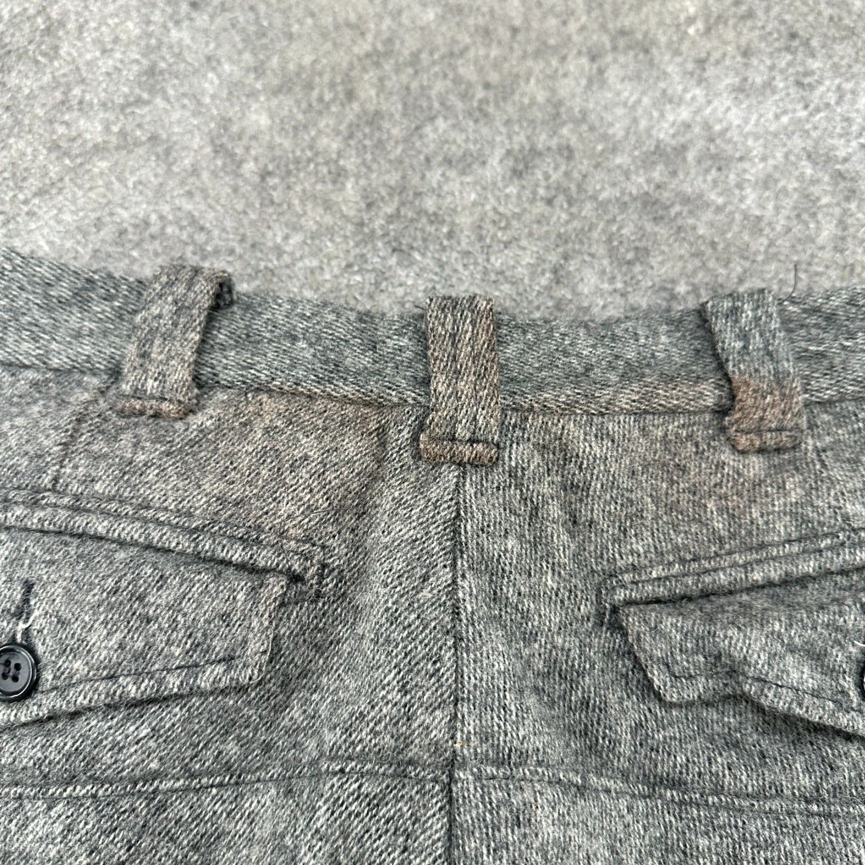 Vintage VINTAGE Woolrich Pants Mens 30 Grey Wool Herringbone Mackinaw Breeches USA 80s Size US 30 / EU 46 - 3 Thumbnail