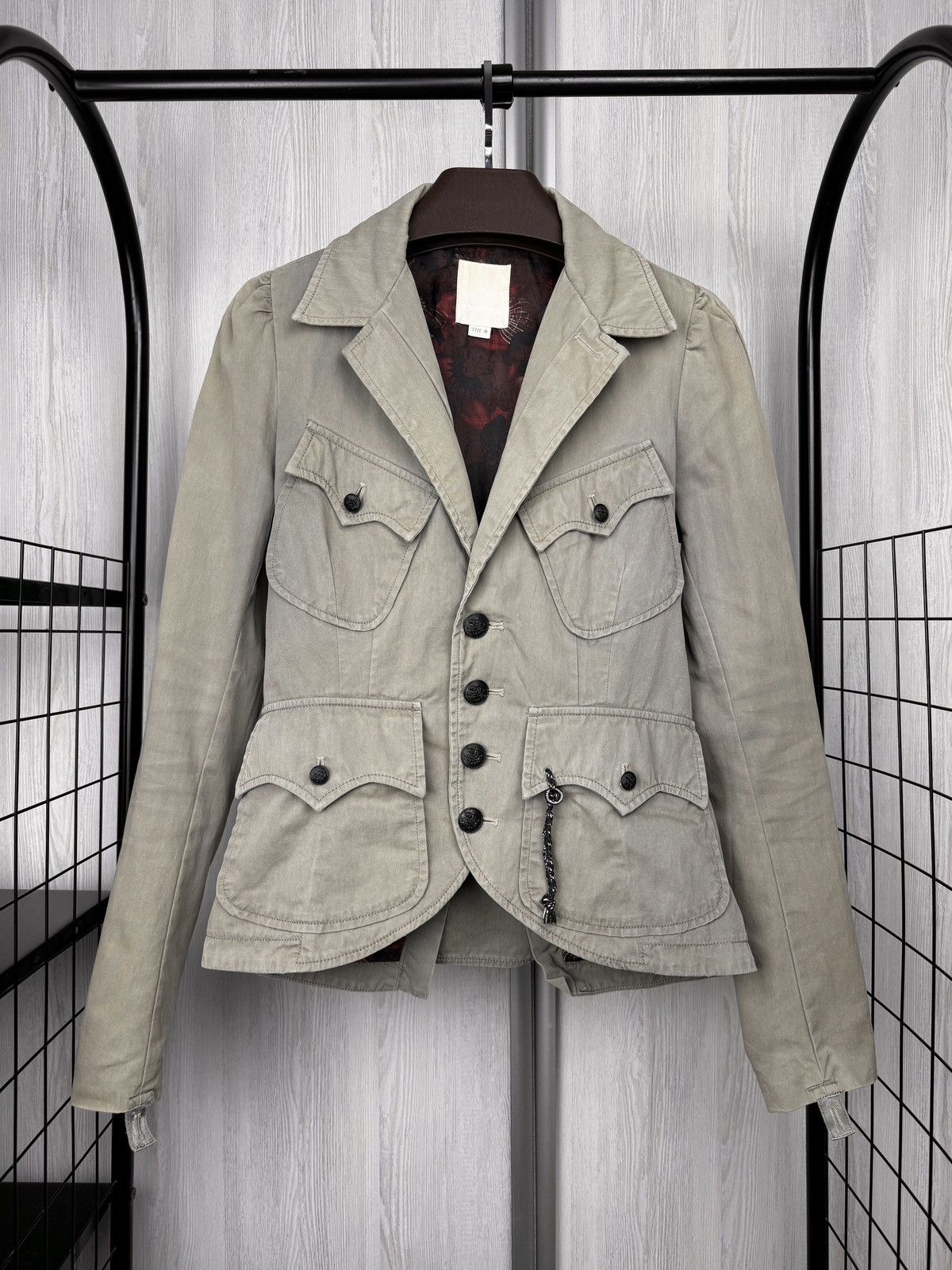 Diesel Diesel y2k 00s Cargo Biker Utility Blazer Jacket Night Rider Size M / US 6-8 / IT 42-44 - 2 Thumbnail