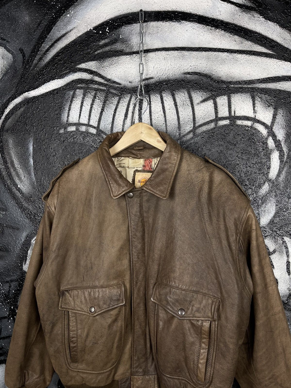 Hard Rock Cafe × Vintage Vintage Hard Rock Cafe Orlando Leather Jacket Men’s Size US M / EU 48-50 / 2 - 4 Thumbnail