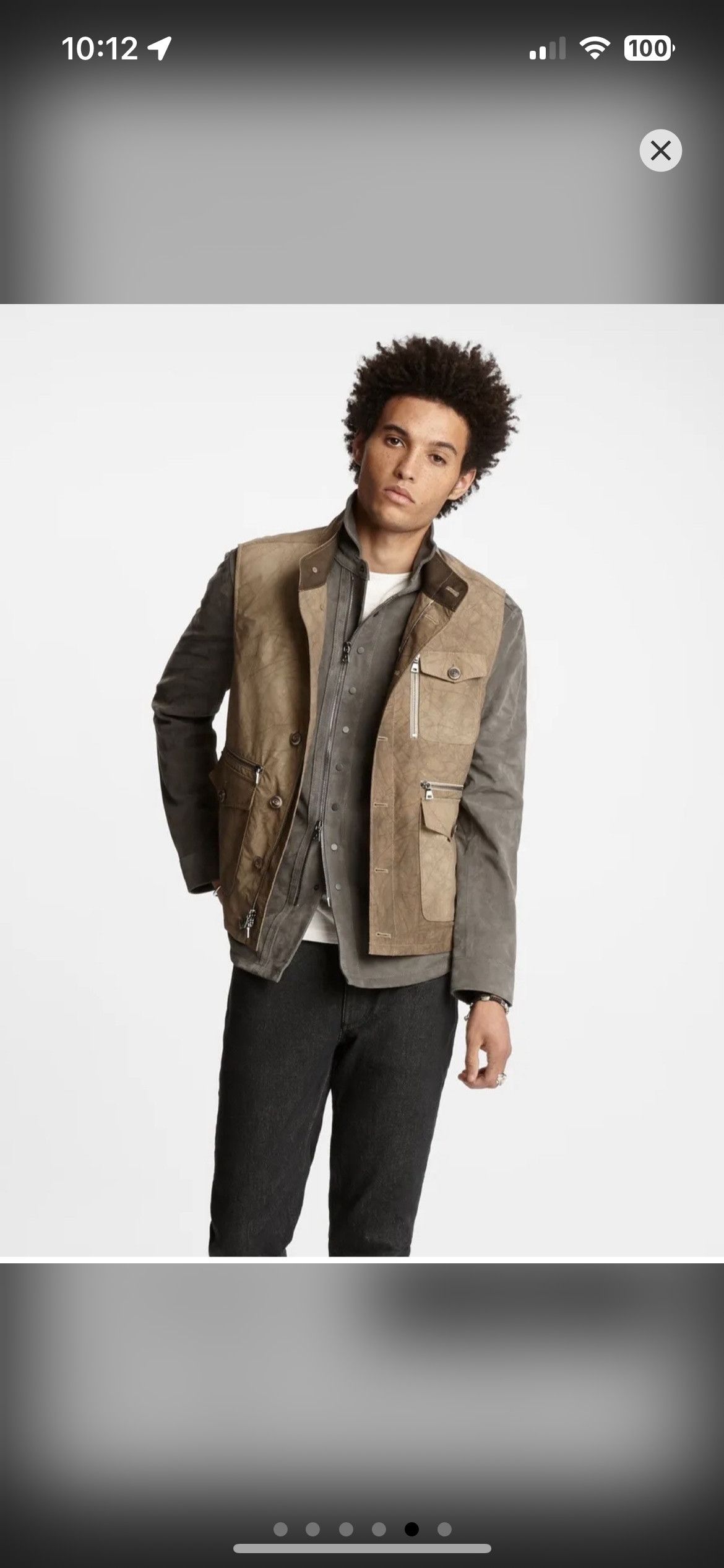 image of John Varvatos Colletion - Multi-Pocket Vest - Xs in Tan, Men's