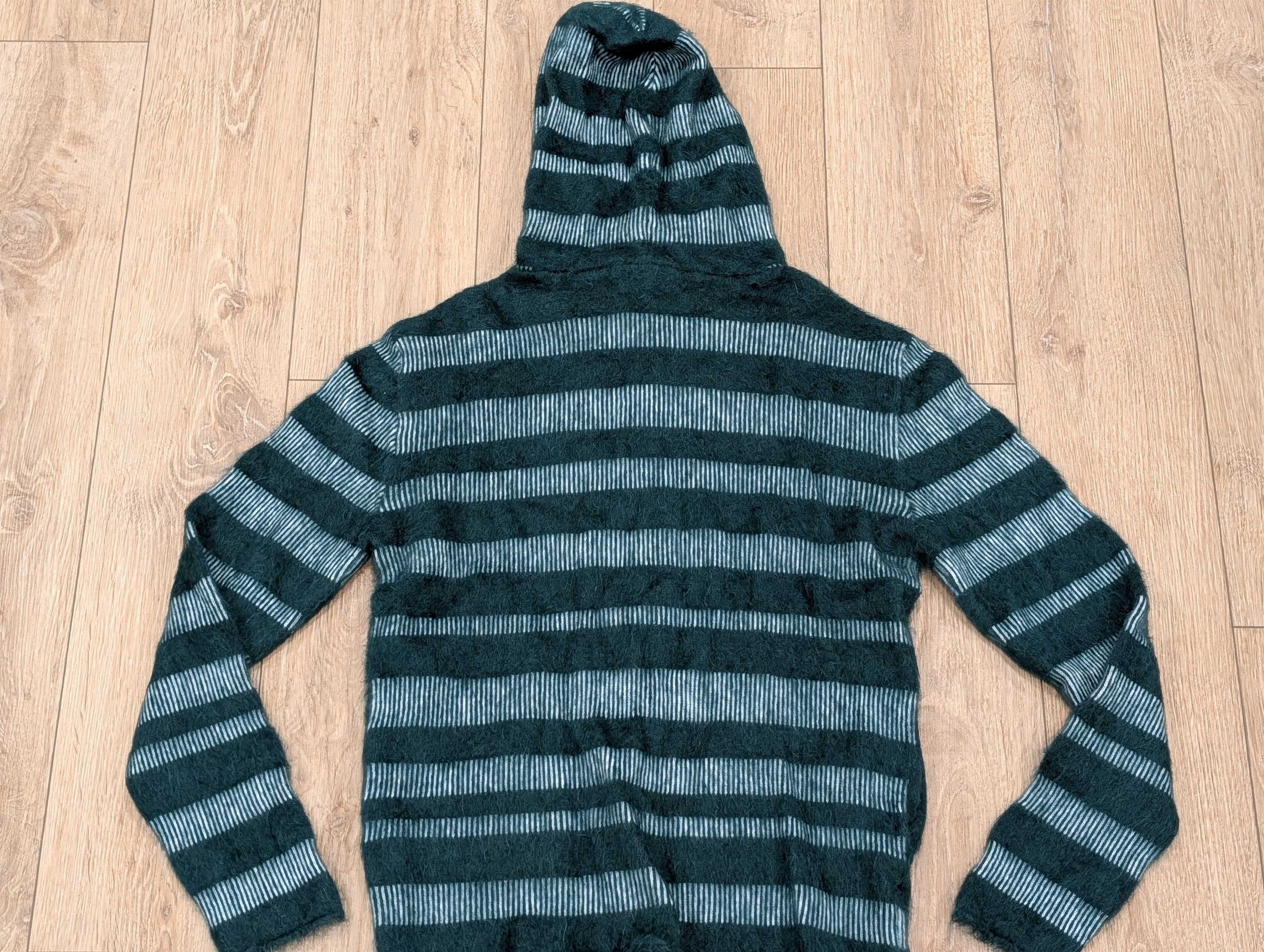 Lanvin Lanvin Striped Mohair Blend Sweater Hoodie Green Medium Size US M / EU 48-50 / 2 - 5 Thumbnail