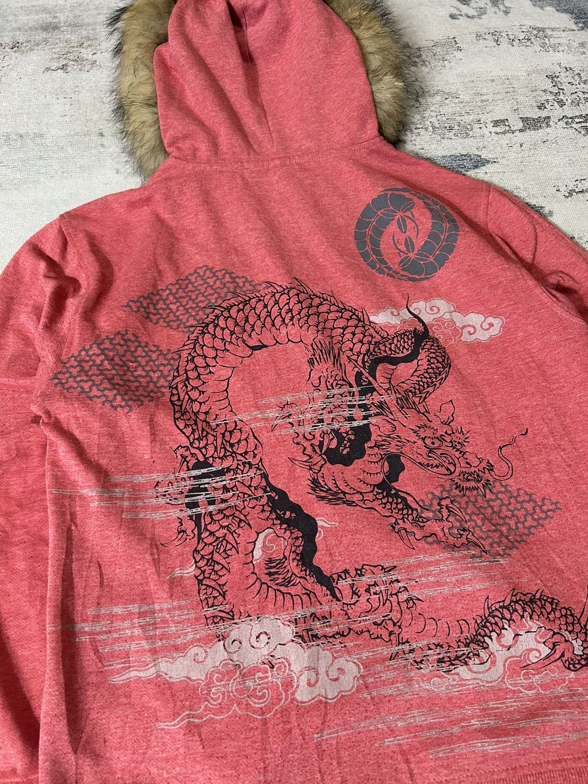 20471120 Fur Removable Zip Hoodie Sukajan Style Karakuri Size US L / EU 52-54 / 3 - 4 Thumbnail