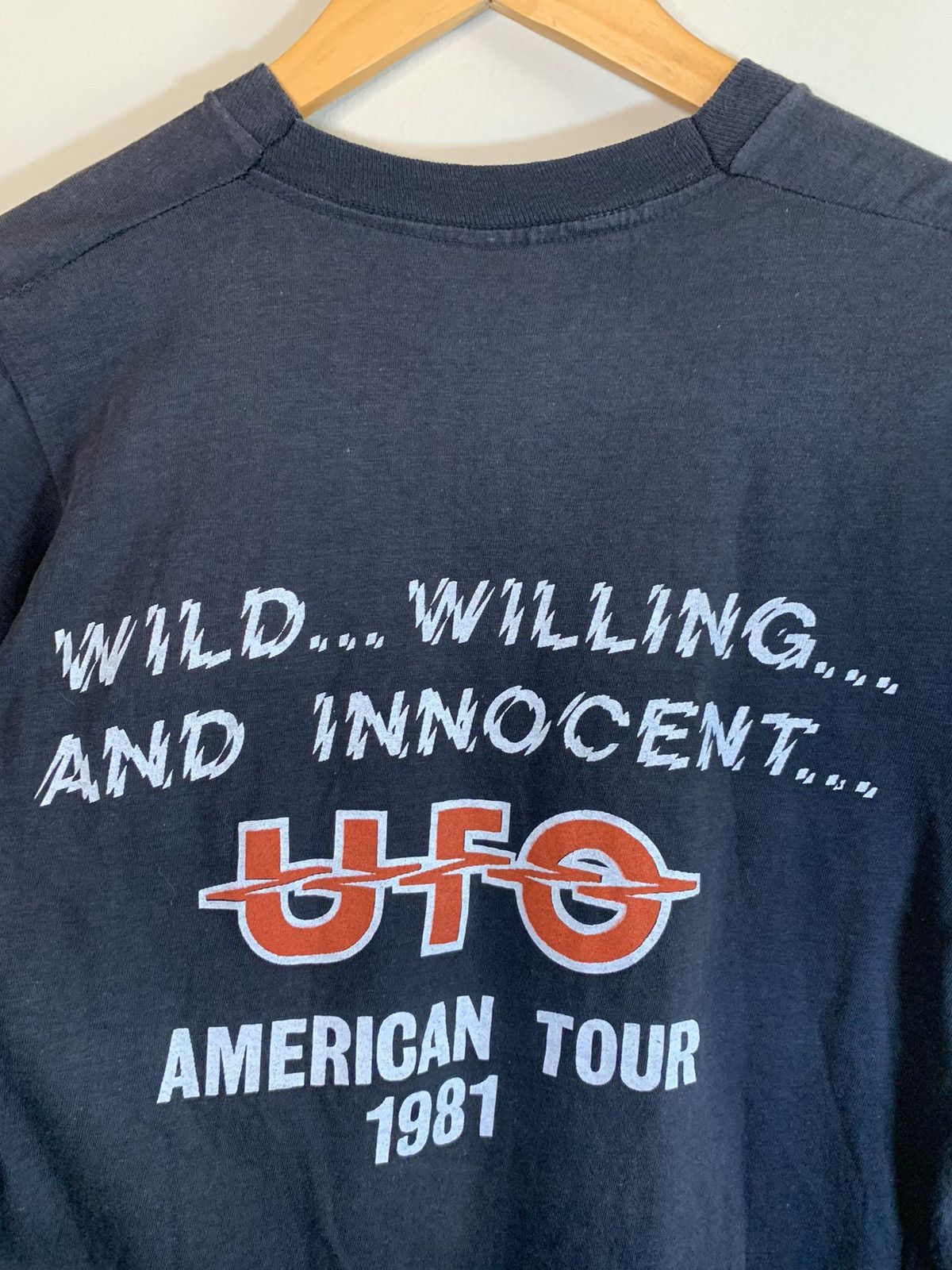 Band Tees × Vintage *RARE* Vintage 1981 UFO Wild Willing Innocent Tour T-Shirt L Size US L / EU 52-54 / 3 - 4 Thumbnail