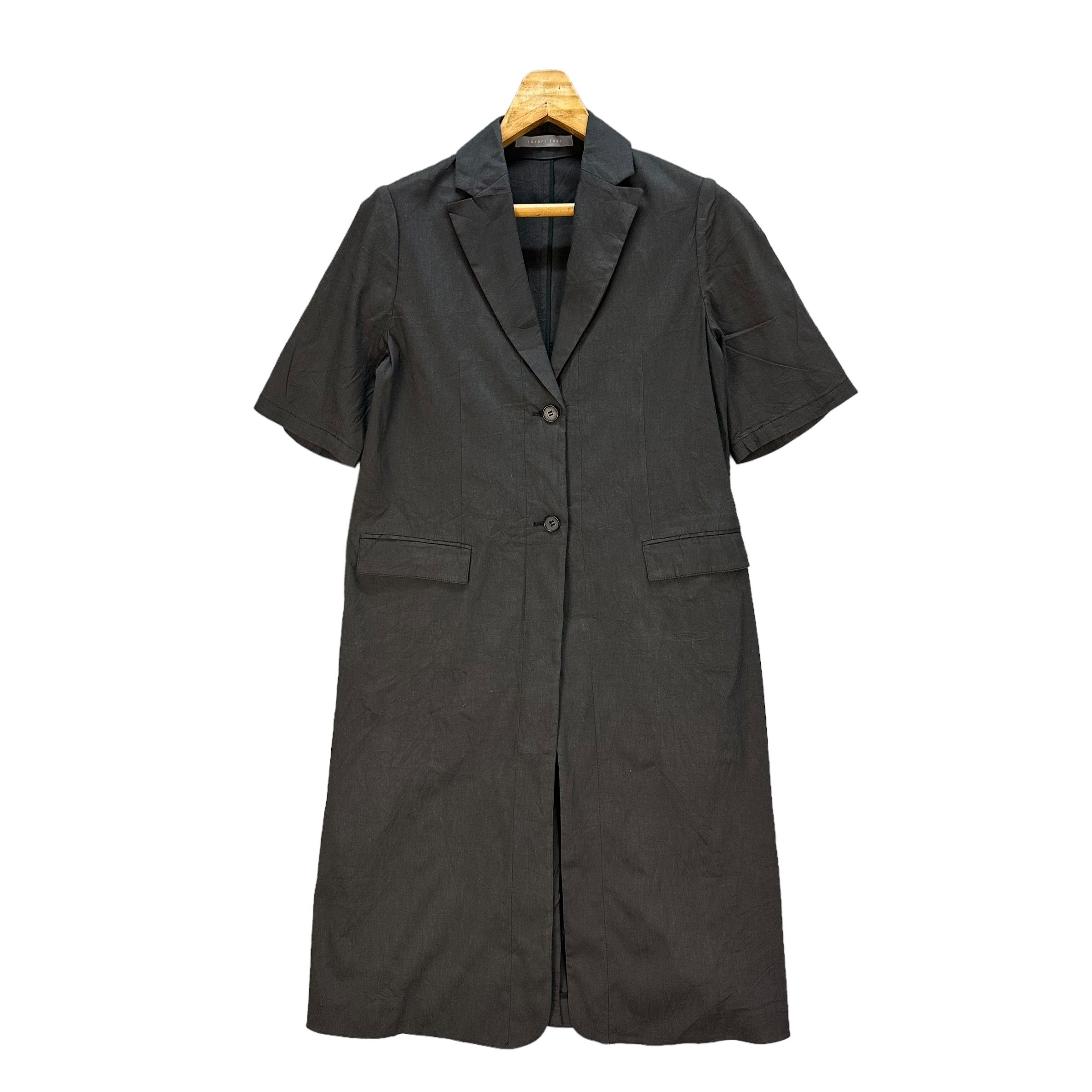 Theory THEORY LUXE Short Sleeve Long Coat Light Overcoat #A49-1141 Size S / US 4 / IT 40 - 1 Thumbnail
