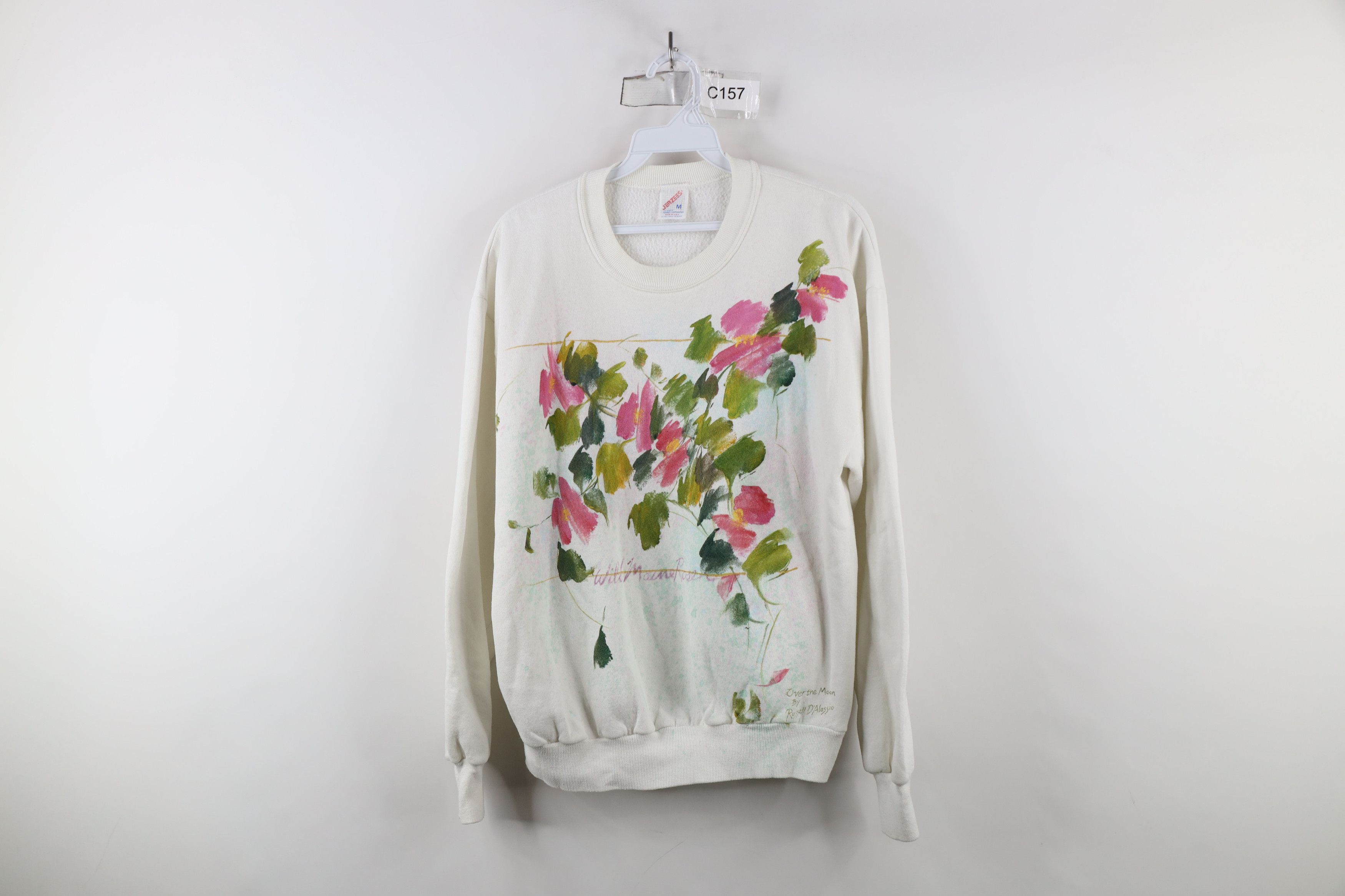 Vintage Vintage 90s Streetwear Wild Maine Rose Flower Sweatshirt USA Size M / US 6-8 / IT 42-44 - 1 Thumbnail