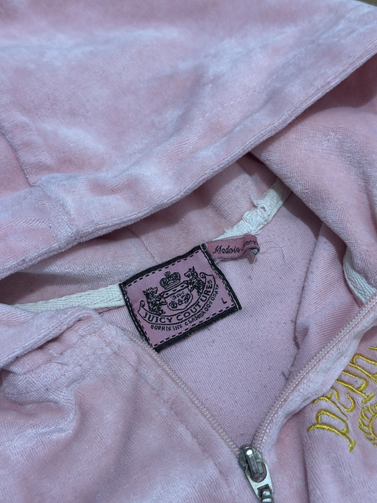 Juicy Couture VINTAGE VELOUR JUICY COUTURE CROPPED 2000s ZIP UP HOODIE Size L / US 10 / IT 46 - 5 Thumbnail