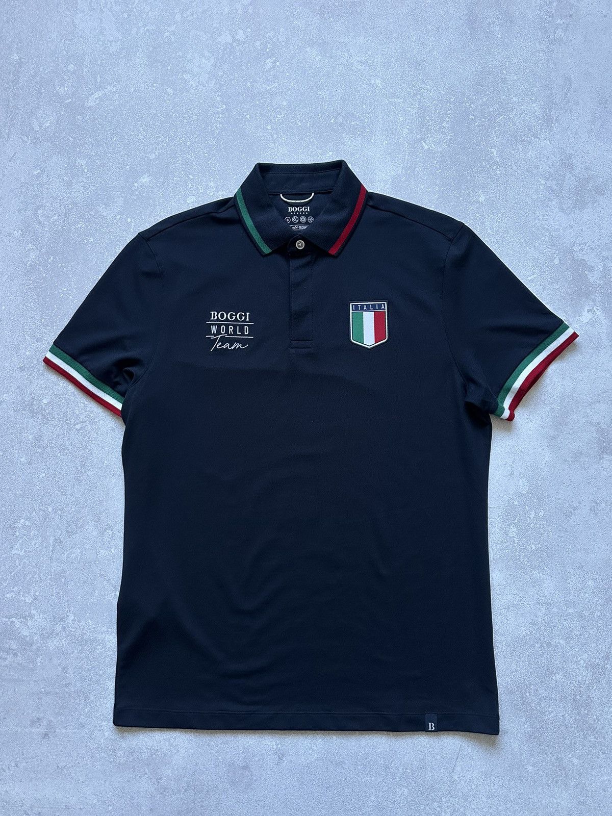 Boggi × Designer Polo BOGGI Milano Dark Blue size M Size US M / EU 48-50 / 2 - 1 Thumbnail