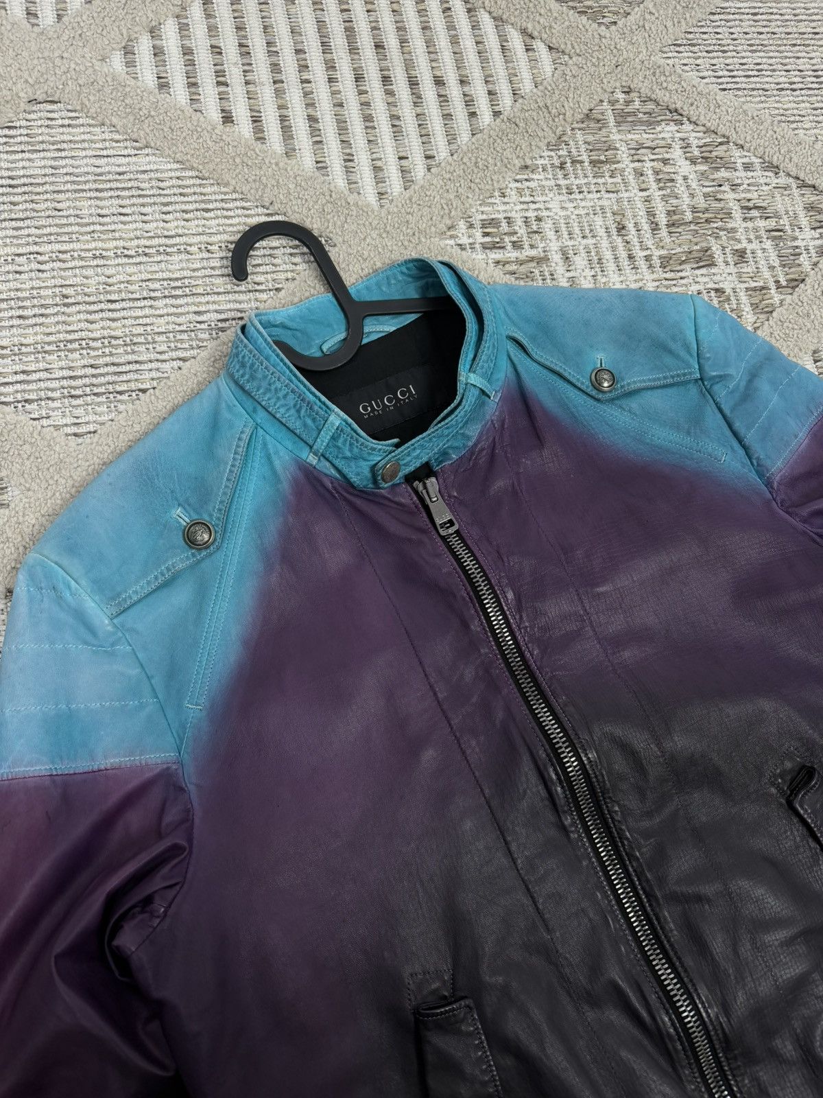 Gucci Gucci Gradient Leather Biker Jacket SS09 Frida Gianni Size US M / EU 48-50 / 2 - 5 Thumbnail