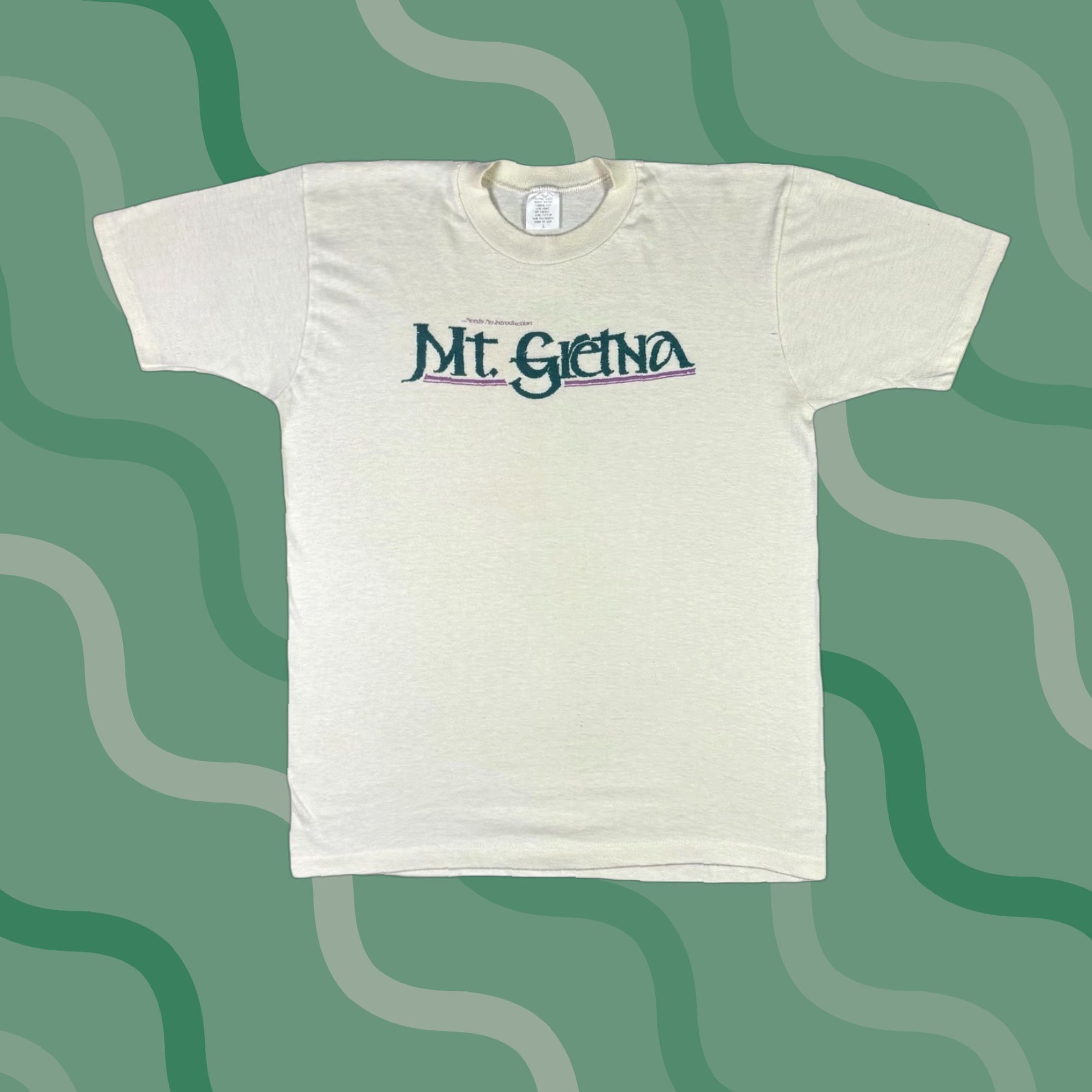Vintage VINTAGE Mt Gretna T Shirt Cream Single Stitch Graphic Logo Adult Large 90s Mt Gretna Logo 90s Mens Shirt Size US L / EU 52-54 / 3 - 1 Thumbnail