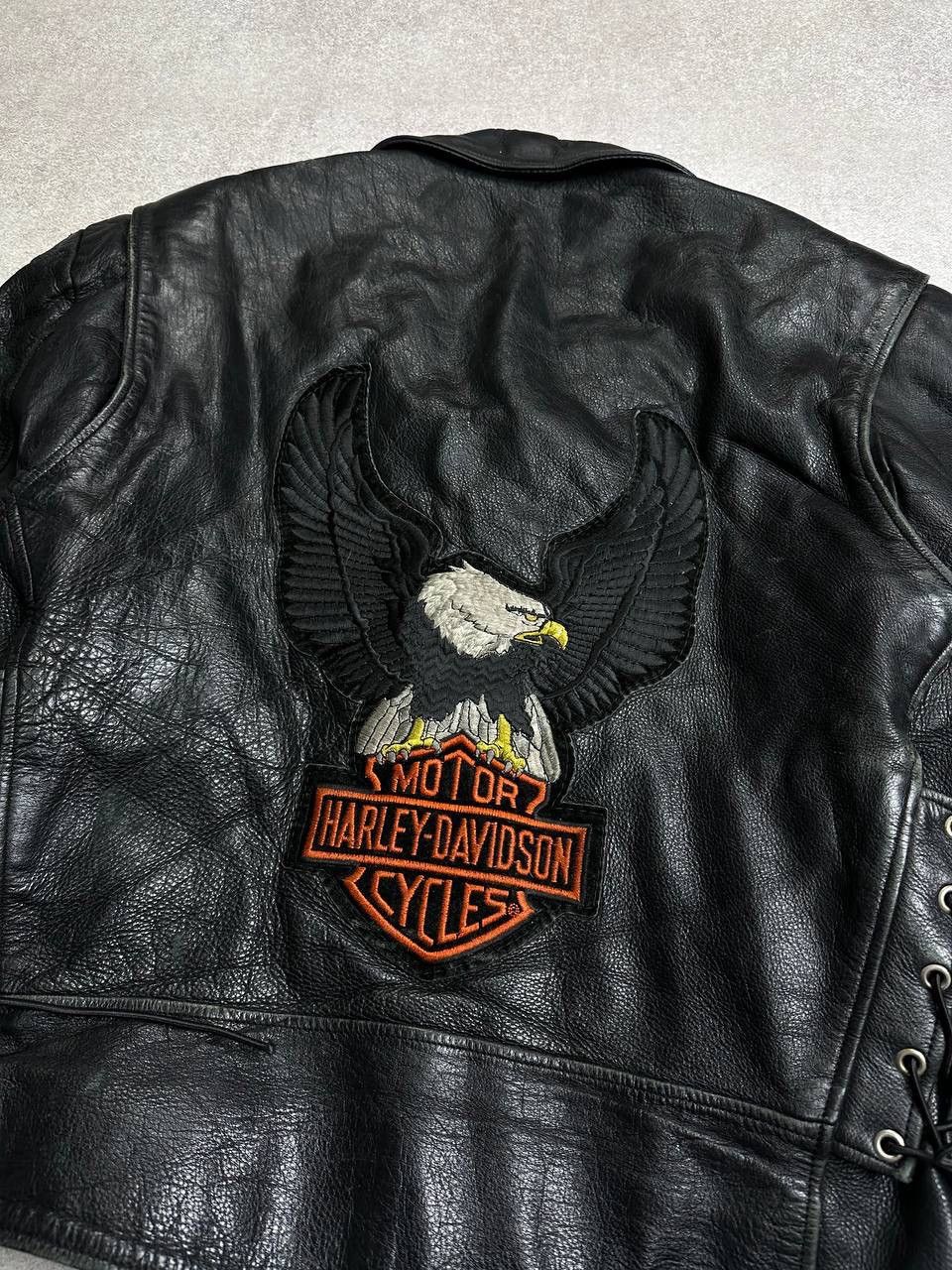 Genuine Leather Vintage Wilsons Leather Genuine Moto Harley Jacket L Size US L / EU 52-54 / 3 - 9 Thumbnail