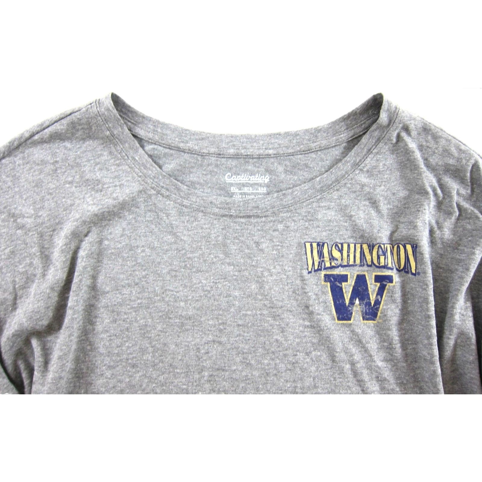 Vintage VINTAGE Captivating University Washington Huskies Long Sleeve T-Shirt 2XL Grey U Dub NWT Size XXL / US 16-18 / IT 52-54 - 4 Thumbnail