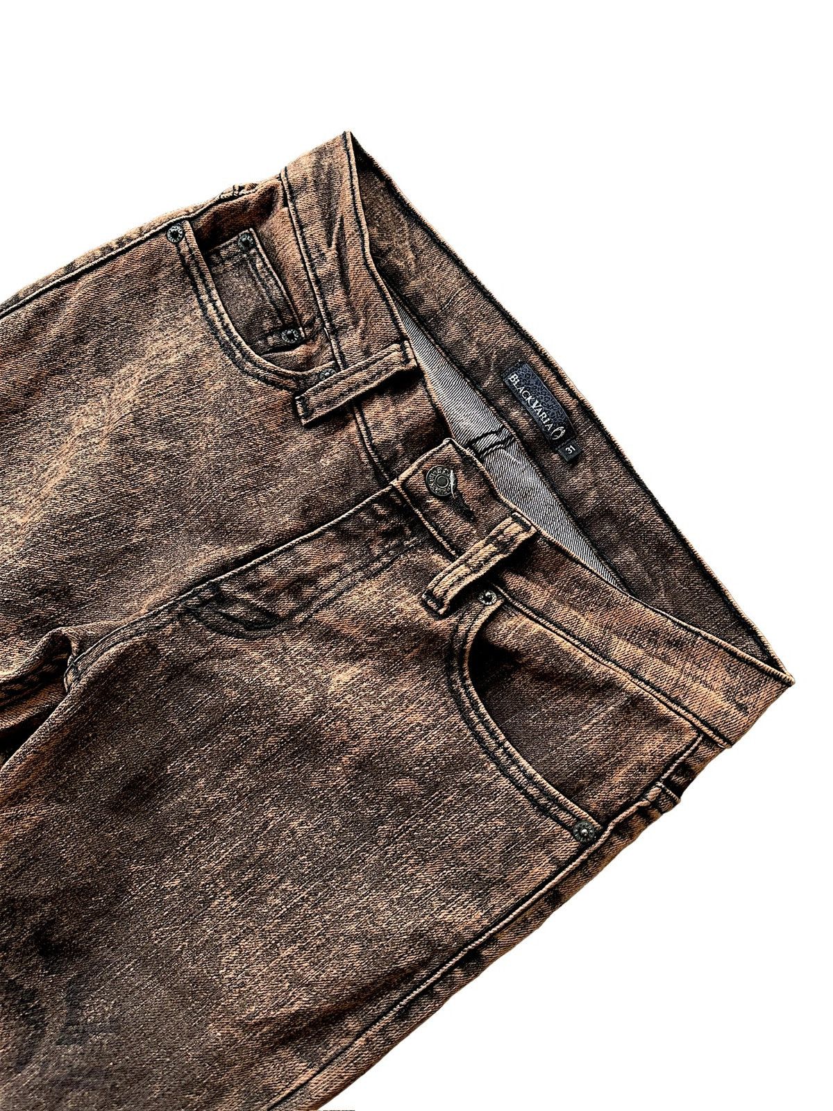 If Six Was Nine Y2k Black Varia mudmax snakeskin goth denim Size US 30 / EU 46 - 6 Thumbnail