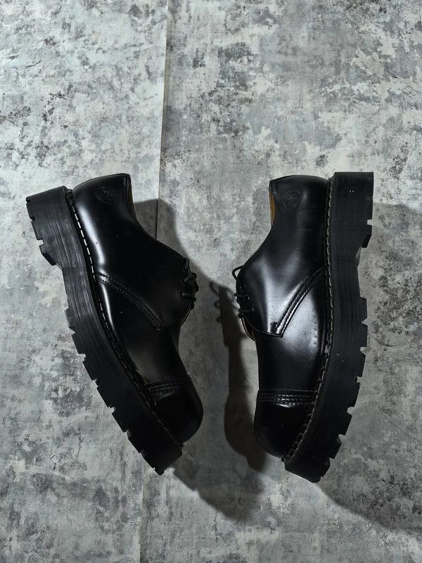 Leather Chunky Steel Cap Punk Leather Shoes Made in England 90s Size US 11 / EU 44 - 18 Thumbnail