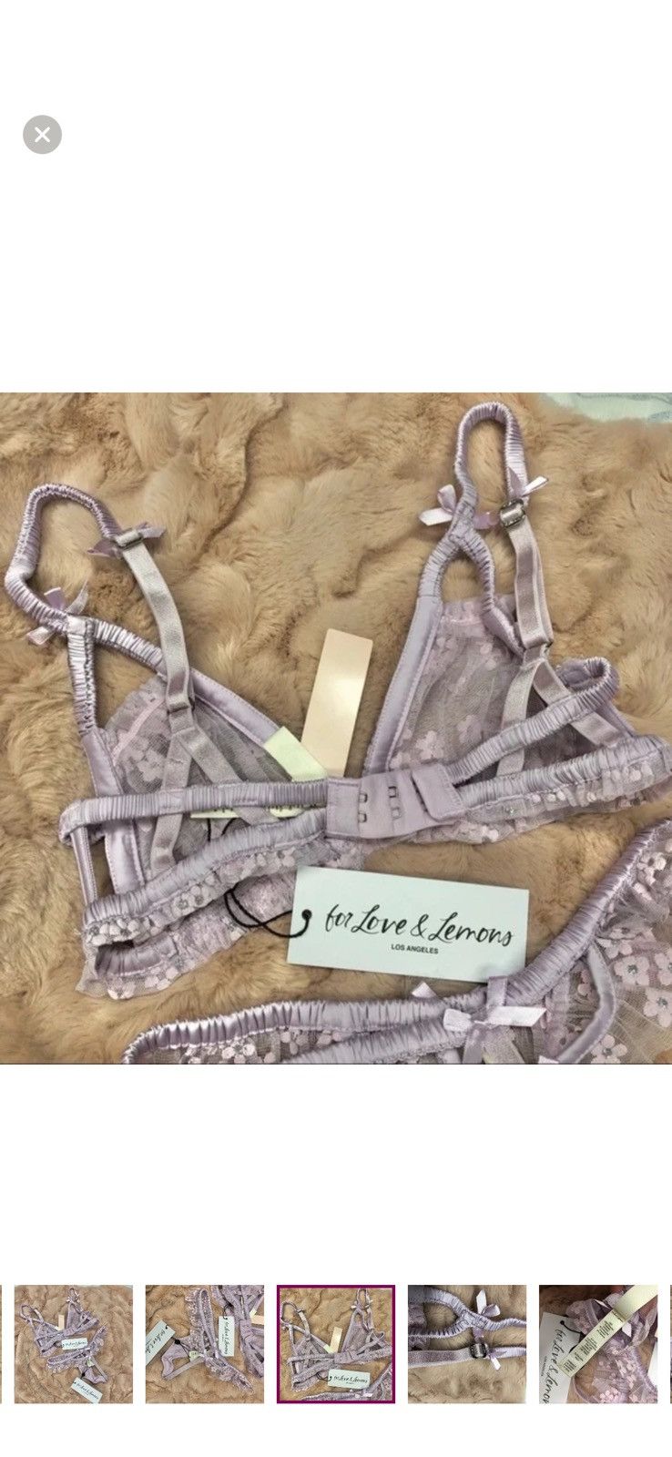 For Love & Lemons Ditsy Shimmer Set XS NWOT Size ONE SIZE - 10 Thumbnail