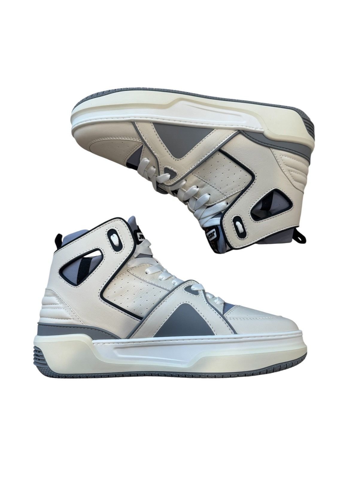 Just Don Just Don High-Top Sneakers | Cream/Grey/Black Size US 9 / EU 42 - 2 Thumbnail