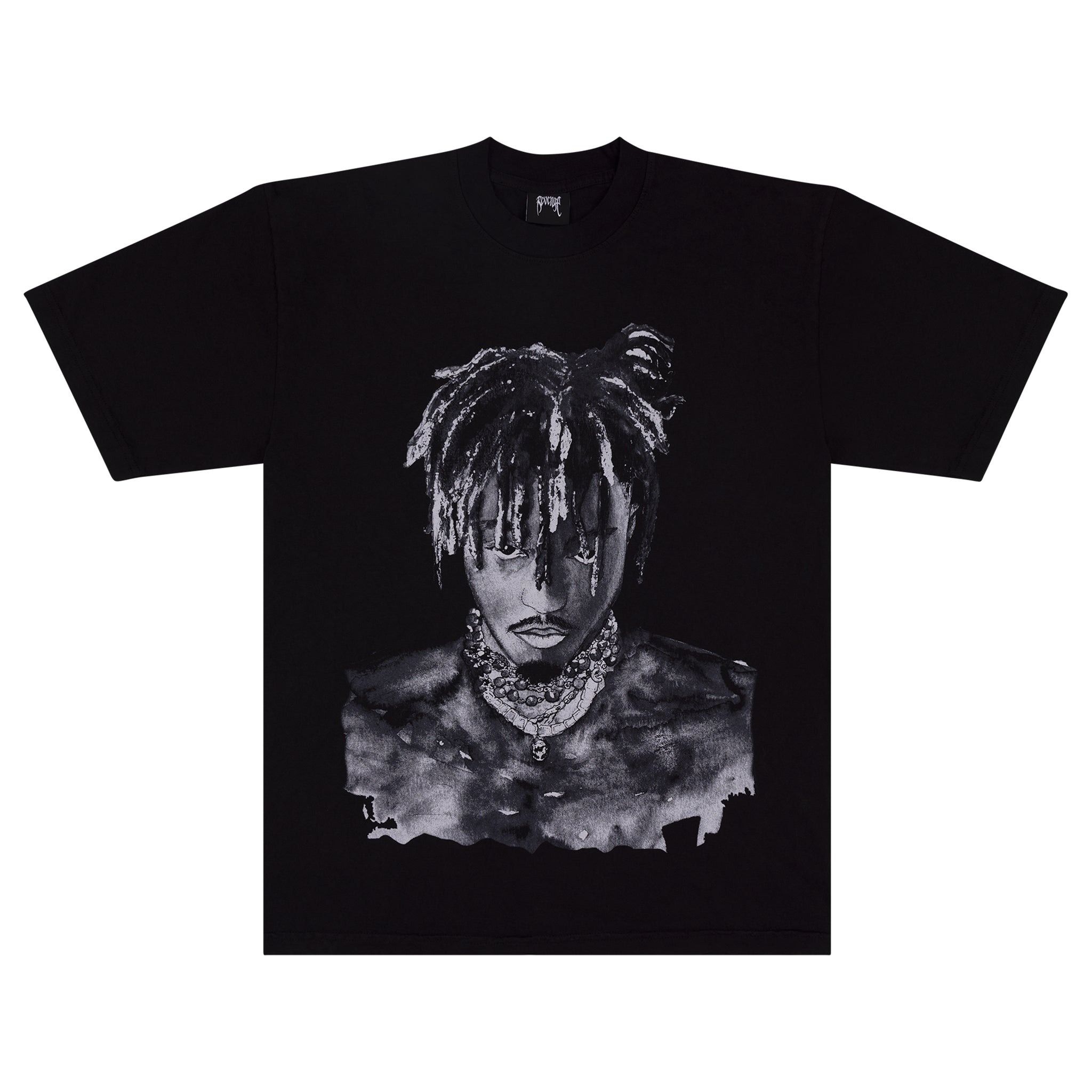 Revenge Juice Wrld 999 Graphite Portrait Black Tee