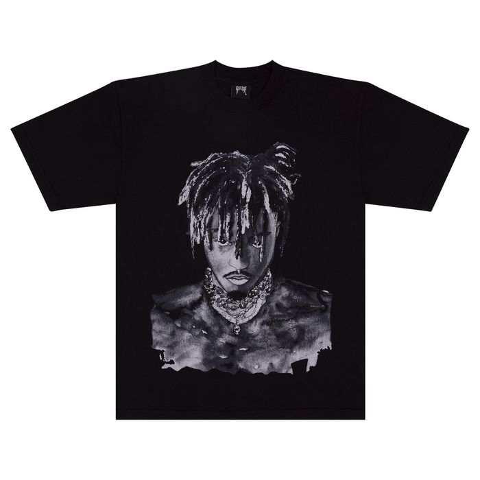 Revenge Revenge Juice Wrld 999 Graphite Portrait Black Tee | Grailed