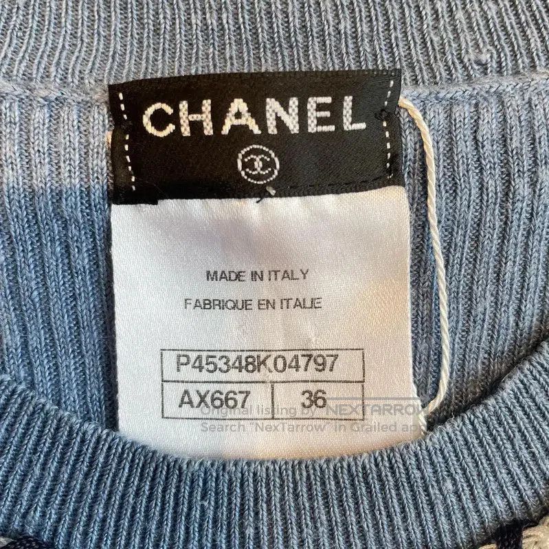 Chanel Chanel Summer Deep Blue Sleeveless Top . Size S / US 4 / IT 40 - 5 Thumbnail