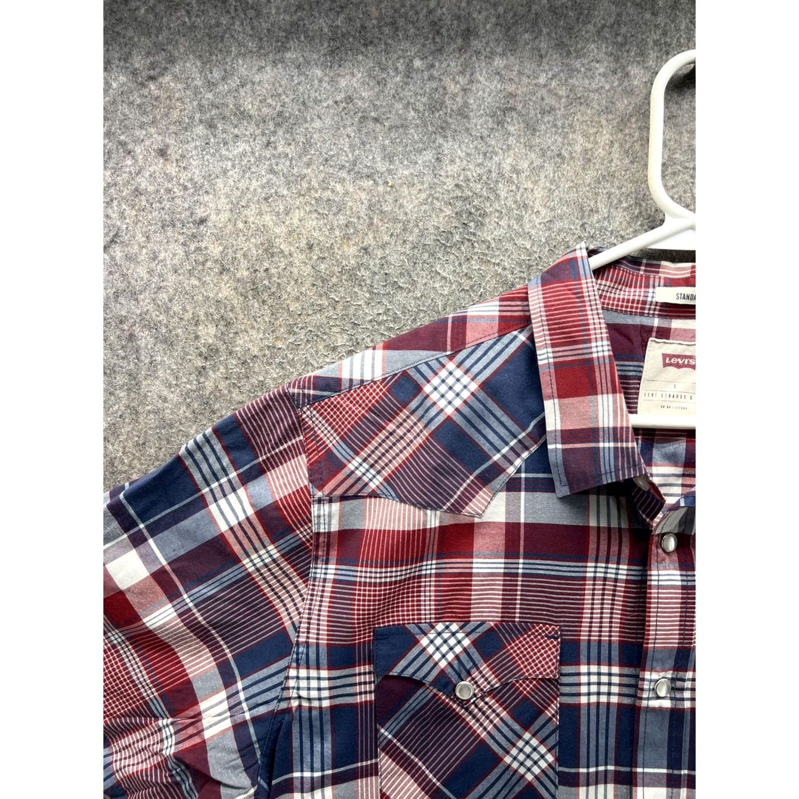 Levi's Levi's Shirt Mens L Multicolor Plaid Short Sleeve Snap Front Western Casual Shirt Size US L / EU 52-54 / 3 - 7 Thumbnail