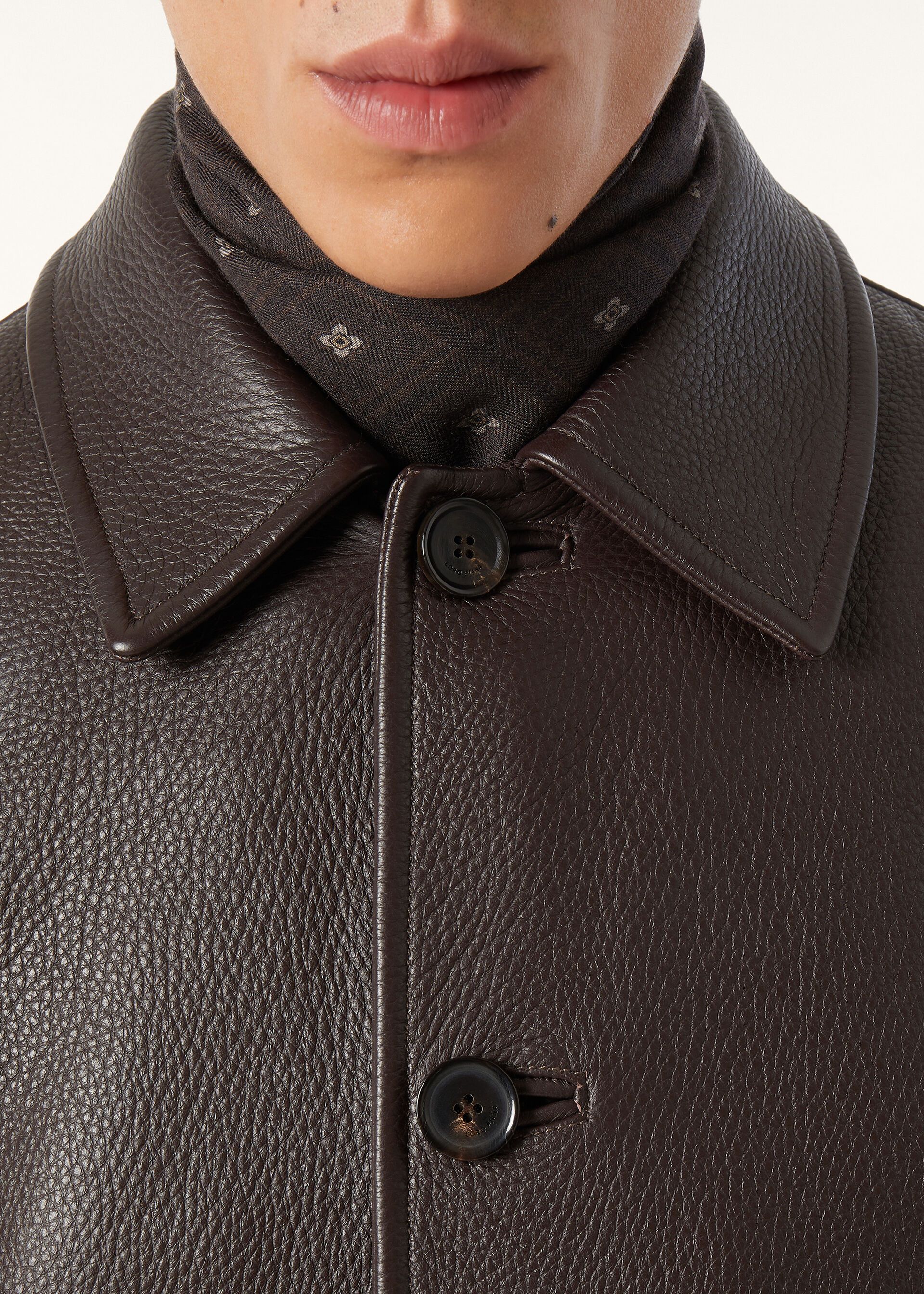 Loro Piana os11x0226 FAQ6941 Harden Bomber Jacket in Amber Soil Size US M / EU 48-50 / 2 - 3 Thumbnail
