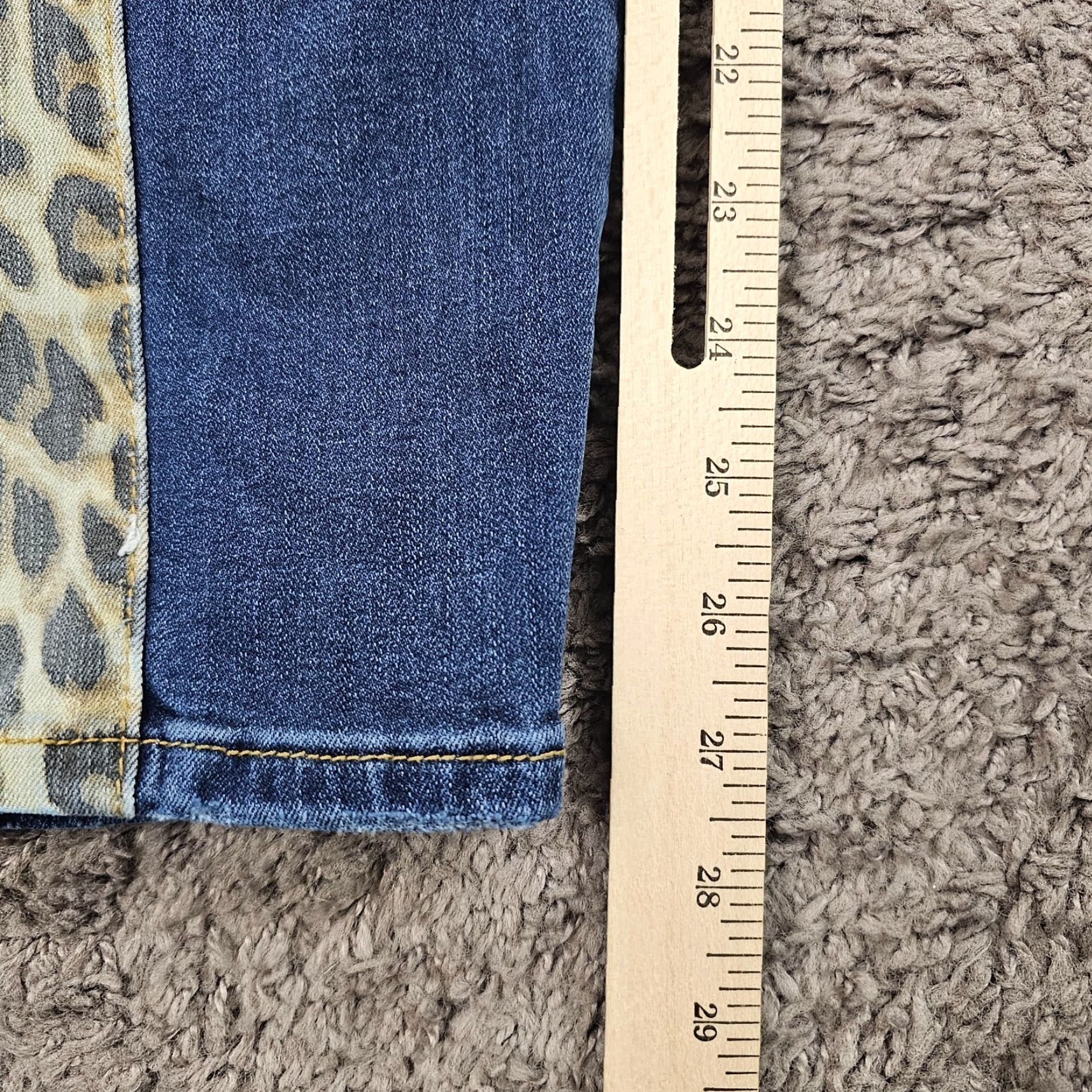 Denime Judy Blue Jeans Women 29 Skinny Fit Mid Rise Dark Wash Stretch Denim 26x28 Size 29" - 6 Thumbnail