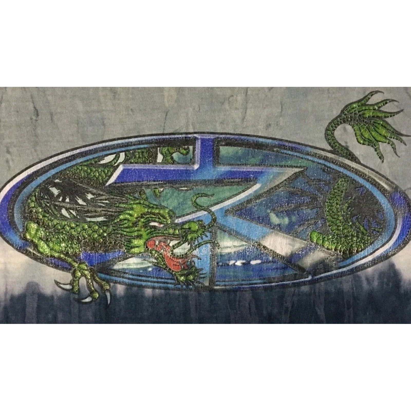 Vintage VINTAGE Motorcycle Dragon Thrashed Faded AOP Shirt XL Grunge Skate Surf Flame Fire Jnco 90s Y2K Mens Size US XL / EU 56 / 4 - 3 Thumbnail