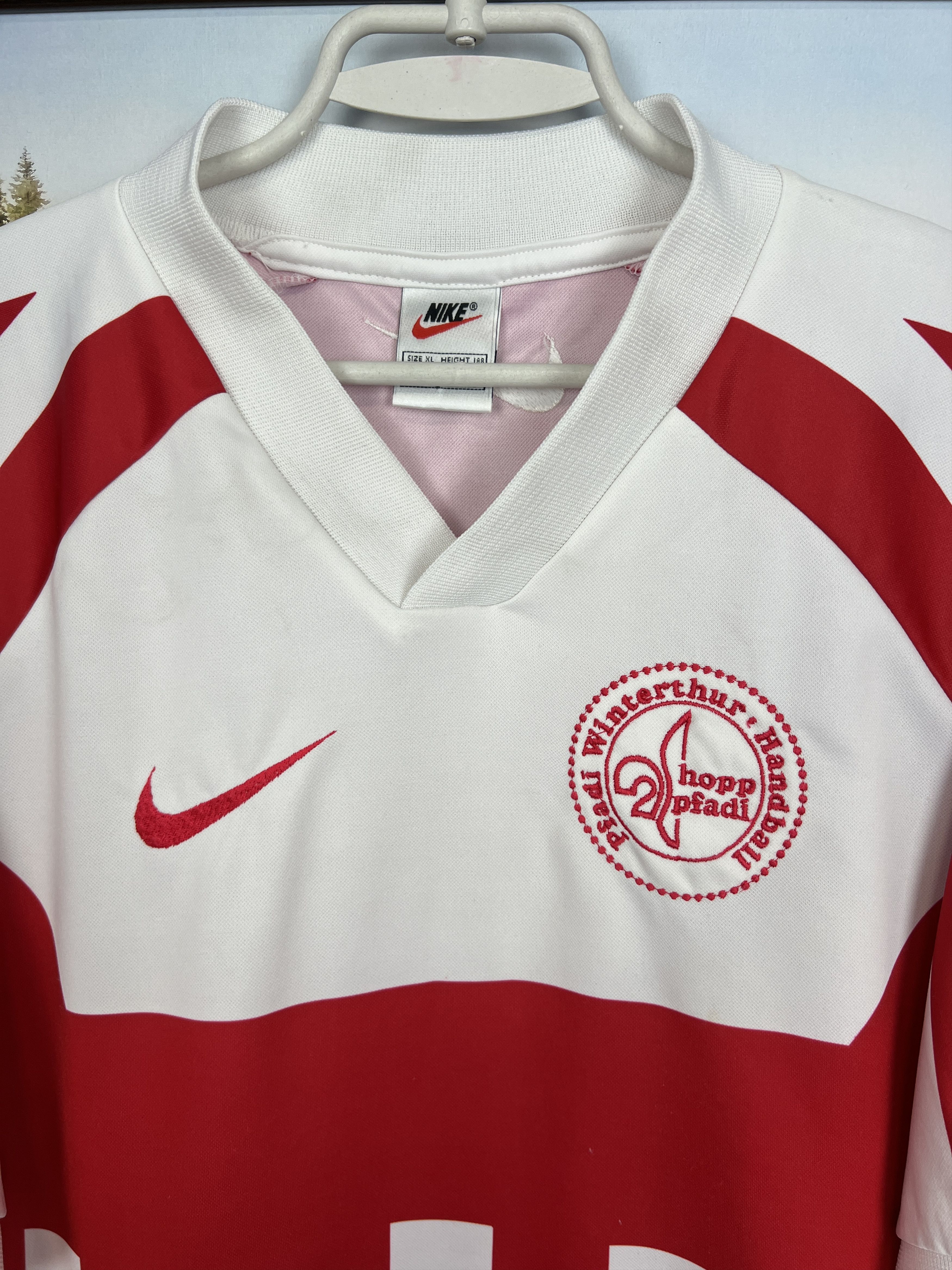 Nike Vintage 90's Nike Pfadi Winterthur Handball Shirt Tee Jersey Size US XL / EU 56 / 4 - 3 Thumbnail