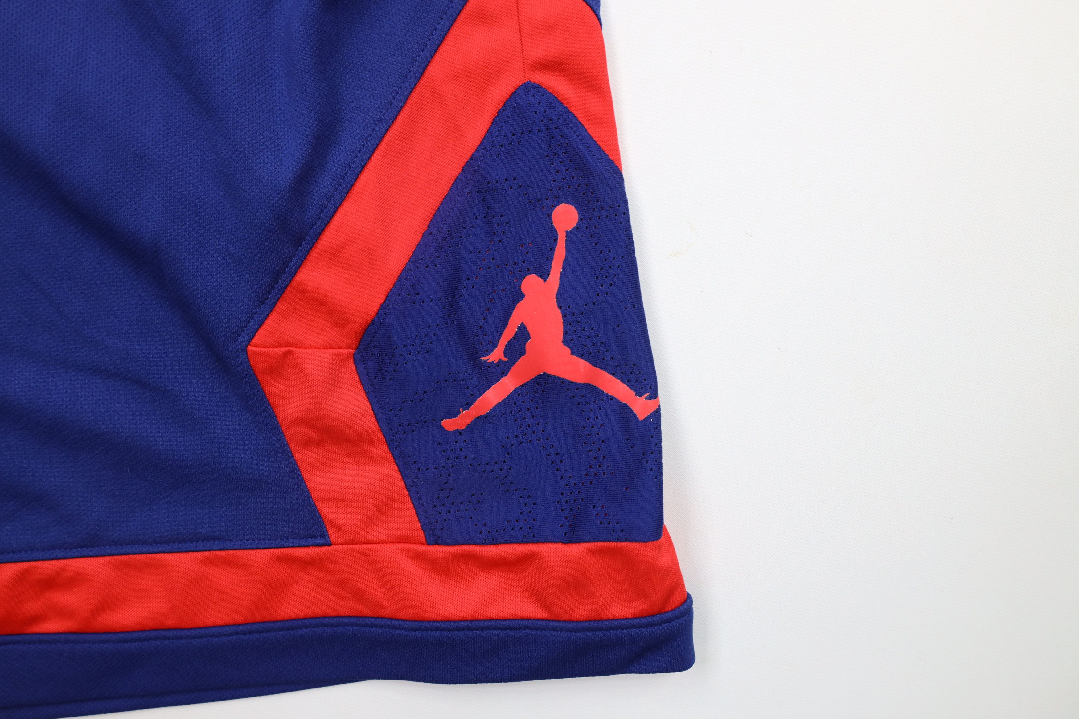 Nike × Vintage Nike Air Jordan Jumpman Gym Basketball Shorts Blue Polyester Size US 36 / EU 52 - 5 Thumbnail