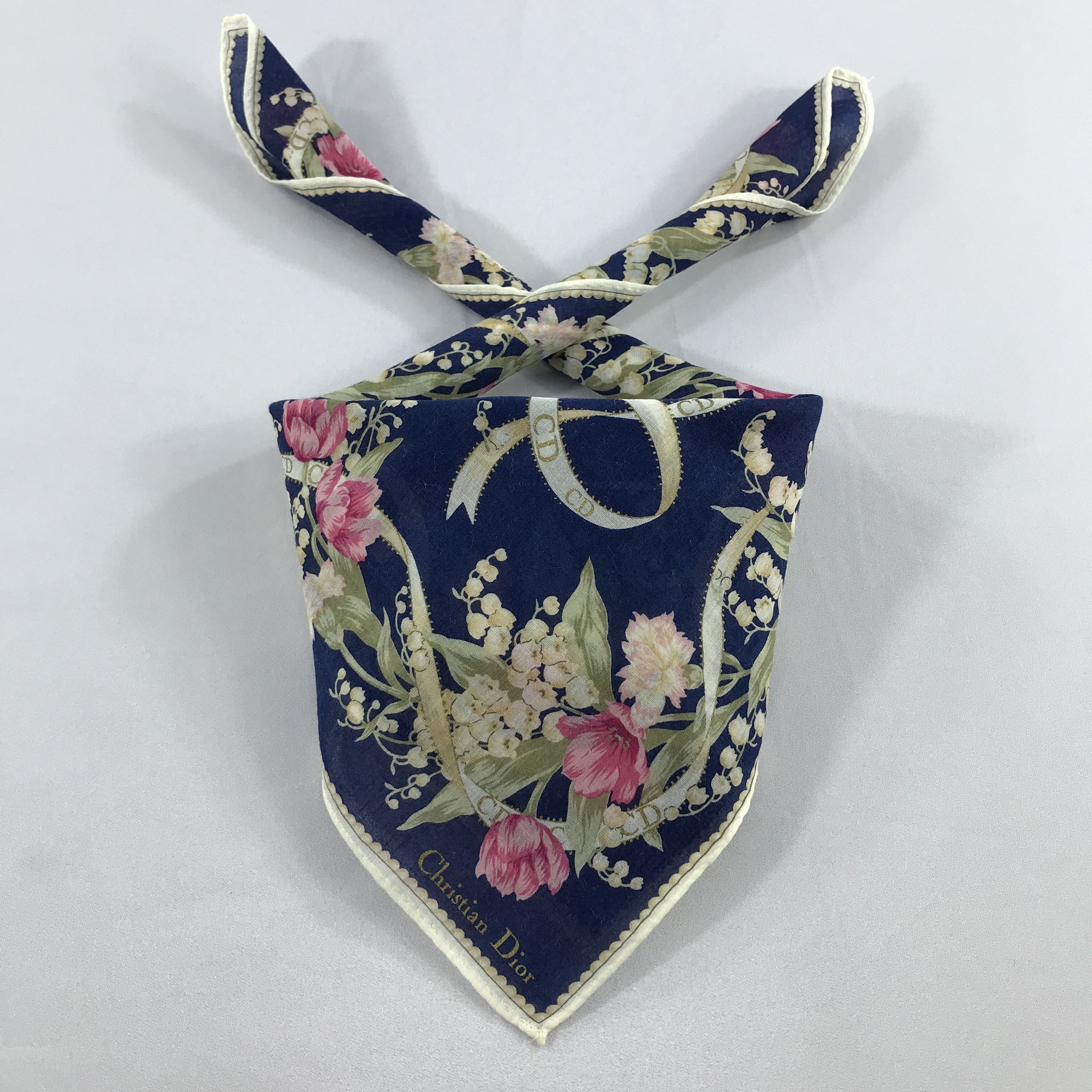 Vintage Christian Dior Bandana / Handkerchief / Neckerchief - S2055 Size ONE SIZE - 3 Thumbnail