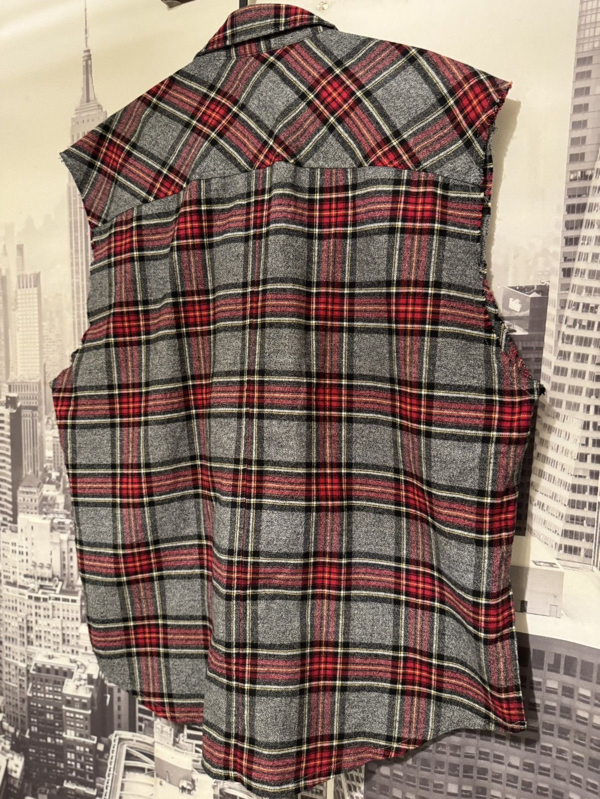 Fear of God 🔥FOG Fear of God Collection 2 Sleeveless Flannel Grey SZ S Size US M / EU 48-50 / 2 - 10 Thumbnail