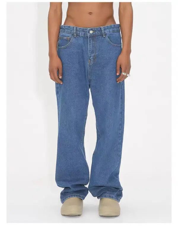 VIBE Vintage Street Casual Straight Leg Dark Blue Jeans Size US 32 / EU 48 - 2 Thumbnail