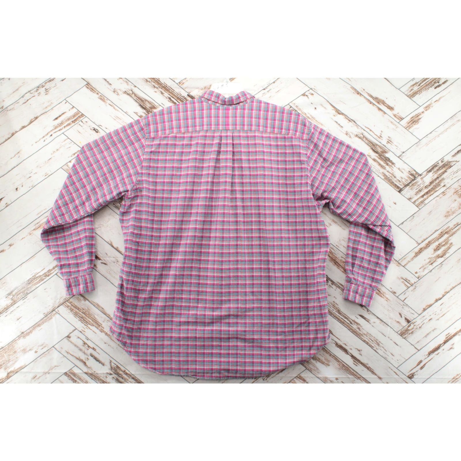 Polo Ralph Lauren Polo Ralph Lauren Shirt Mens 2XLT Pink Check Plaid Long Sleeve Flesh Pony Logo Size US XXL / EU 58 / 5 - 3 Thumbnail