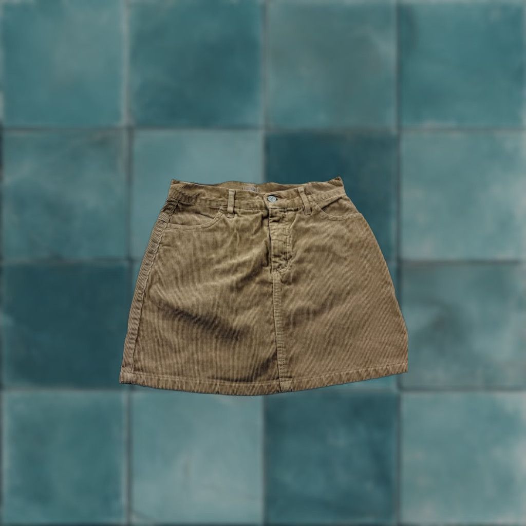 Etro J. Galt Mini Skirt Women’s Small Beige Corduroy Y2K Retro Casual Pockets Size 28" / US 6 / IT 42 - 1 Thumbnail