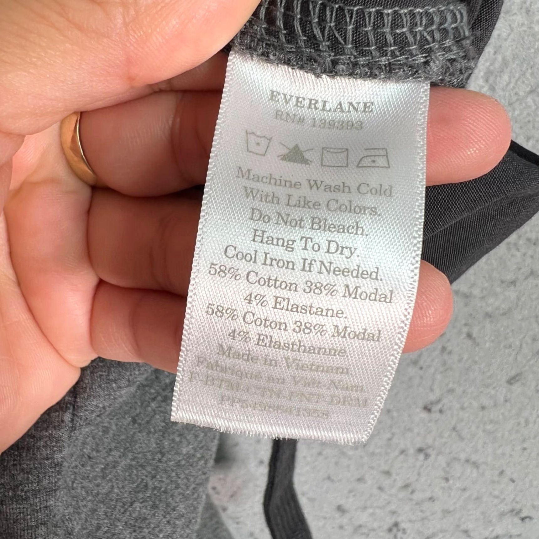Everlane Everlane Womens Pants, Trousers, Stretch Cotton Modal, Gray, Size S, Ankle, High Rise, Flat Front, Inseam 25in, tapered, Regular, Womens Size 28" / US 6 / IT 42 - 4 Thumbnail