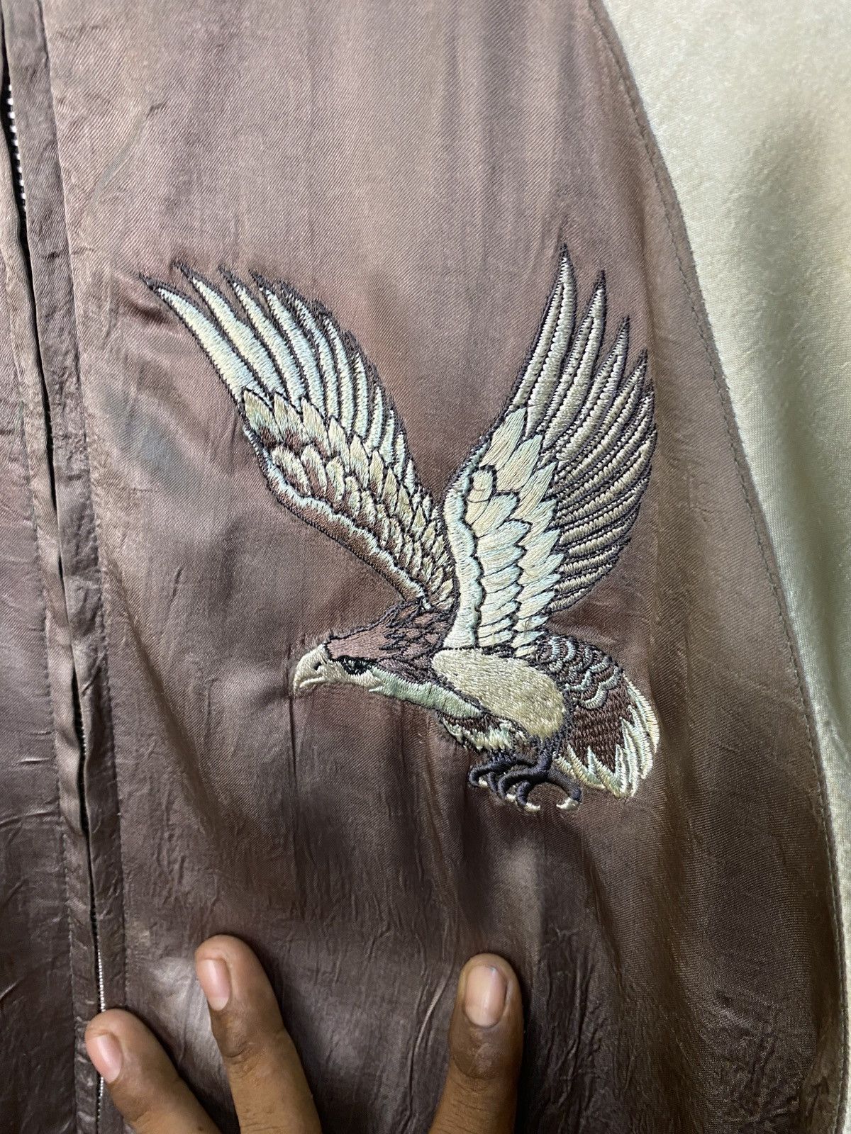 Takeo Kikuchi Vintage Takeo kikuchi Sukajan Eagle Bomber Jacket Size US S / EU 44-46 / 1 - 7 Thumbnail