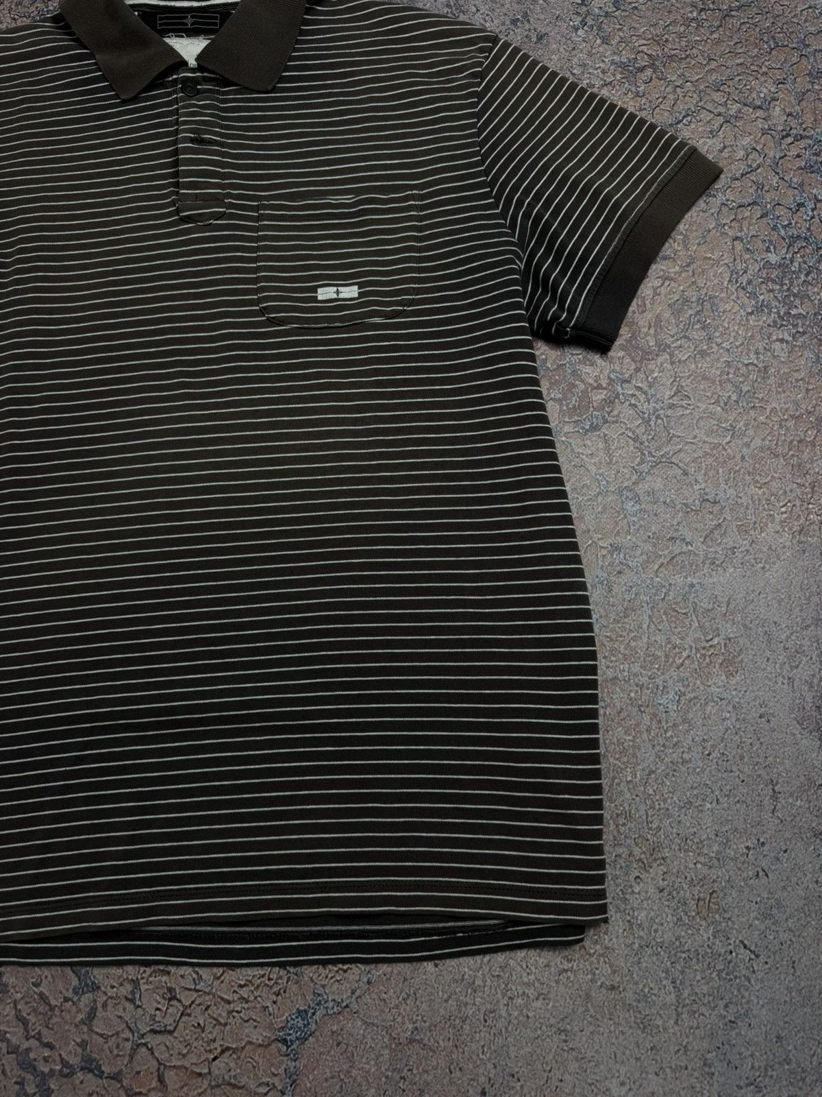 Stone Island Stone island denims Vintage T Shirt Polo Small Logo striped Size US L / EU 52-54 / 3 - 3 Thumbnail