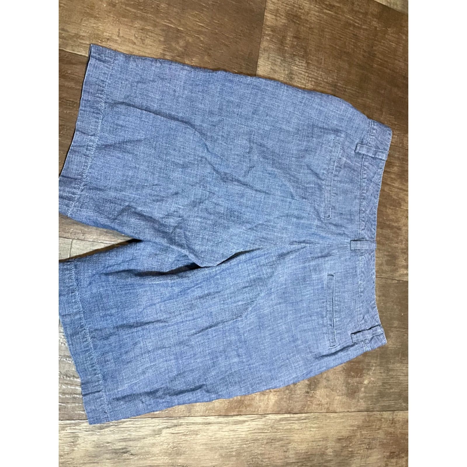 Lands' End Lands' End Shorts Womens Size 4 Blue Mid Rise Chino Pleated Front Size 27" / US 4 / IT 40 - 5 Thumbnail