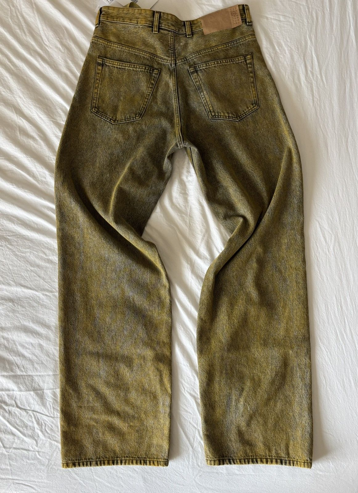 Maison Margiela MM6 Mustard Wide Leg Jeans NWT Size US 32 / EU 48 - 2 Thumbnail