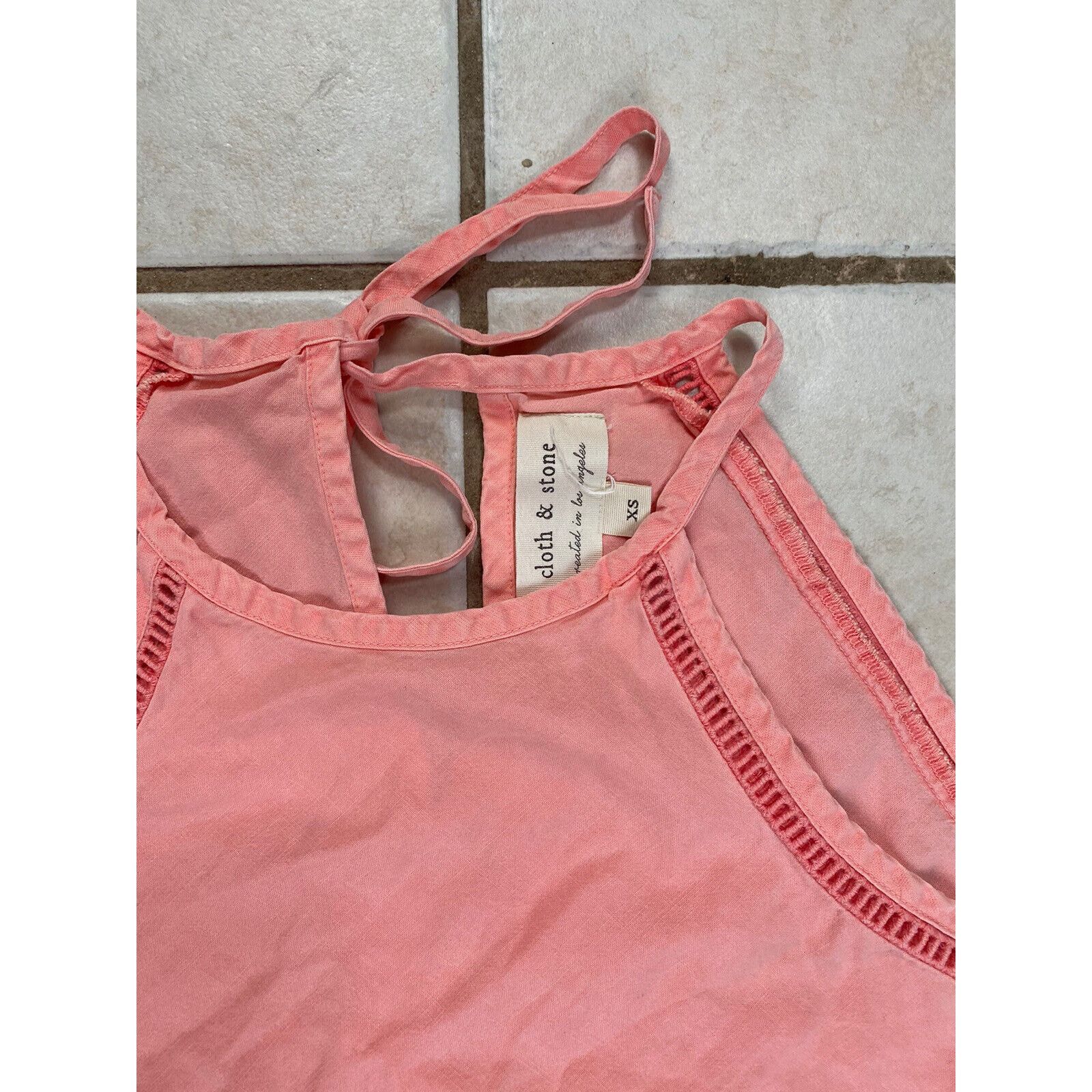 Other Anthropologie Cloth & Stone XS Pink Top Halter Racerback Size XS / US 0-2 / IT 36-38 - 3 Thumbnail
