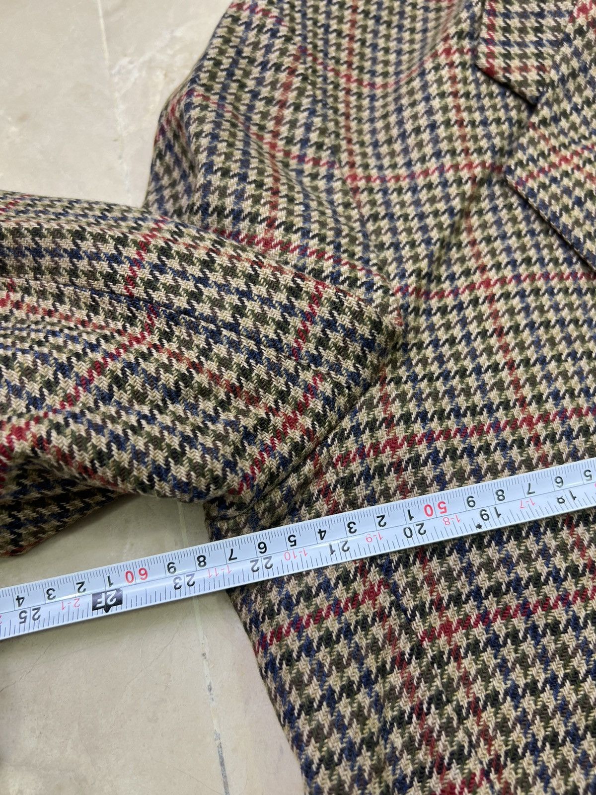 Other Vintage British Pure New Wool Houndstooth Tweed Blazer Size 50R - 10 Thumbnail