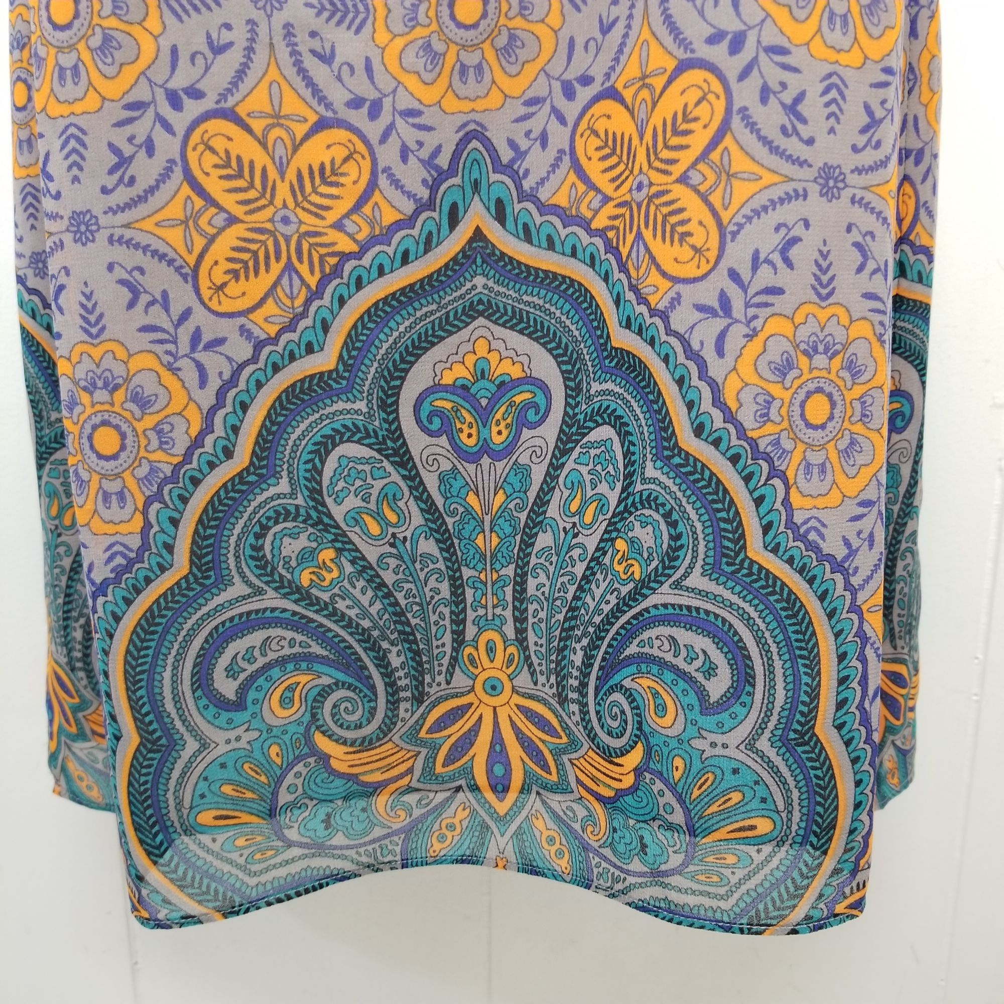 Other CAbi 3082 S Top Sleeveless Tank Orange Gray ARABESQUE Mosaic Size S / US 4 / IT 40 - 8 Thumbnail