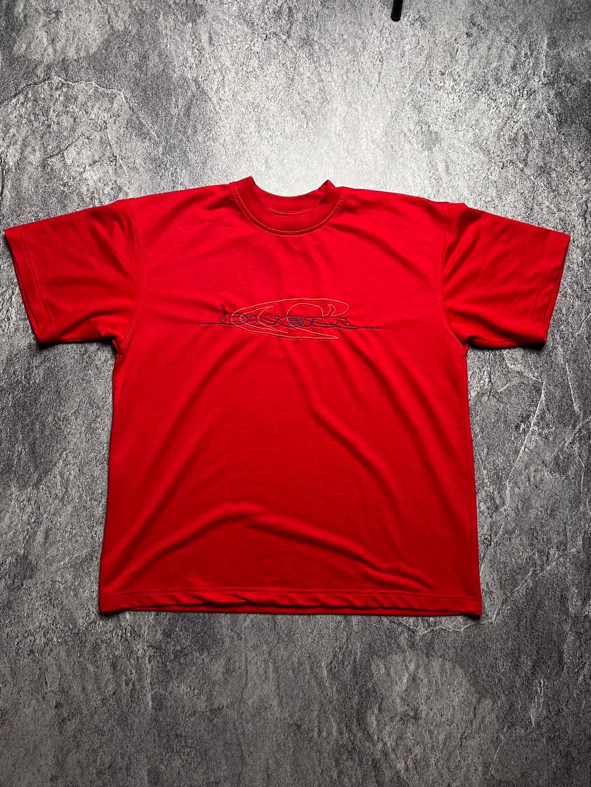 Pre-owned Oneill X Surf Style 90's O'neill Quiksilver Surf Japan Style Big Logo Tee In Red