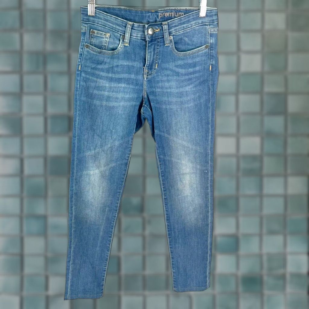 Gap Gap Womens Super Skinny Straight Leg Premium Blue Denim Jeans Size 4/27 28X27 Size 27" / US 4 / IT 40 - 1 Thumbnail