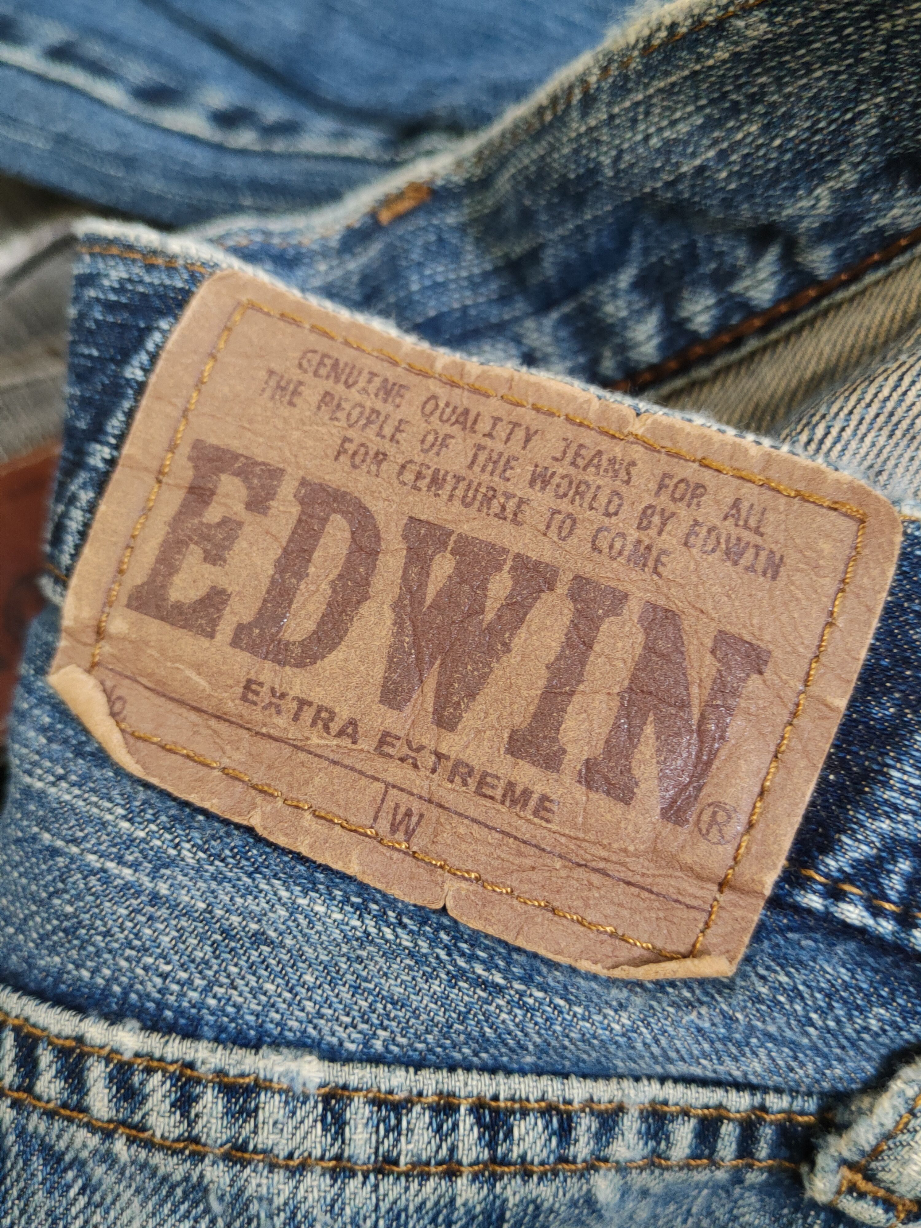 Edwin Edwin Dark Blue Distressed Ripped denim Jeans #W1799 Size US 30 / EU 46 - 13 Thumbnail