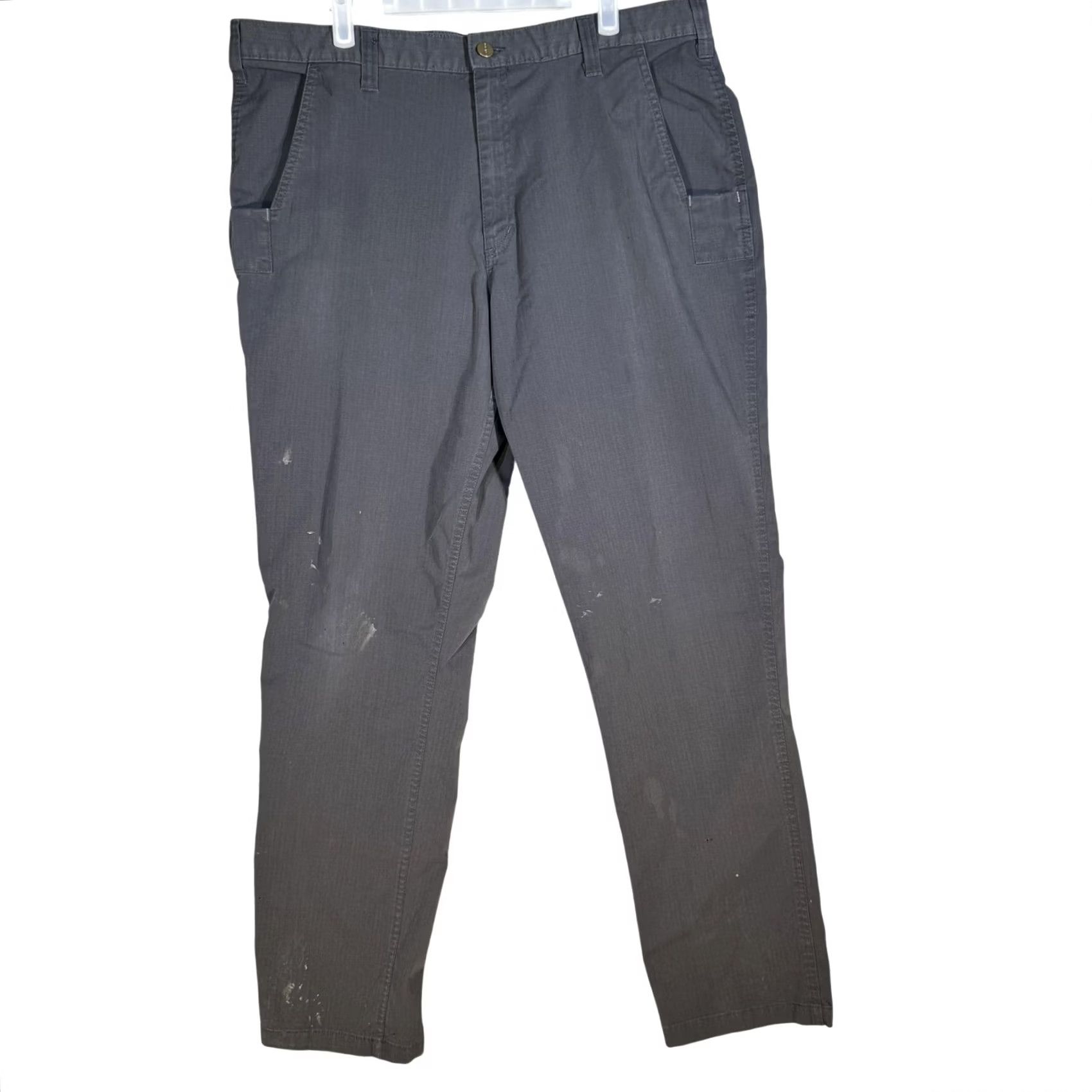 Carhartt VINTAGE Carhartt Pants Mens 38x31 Gray Ripstop Relaxed Fit Work Utility Zip Pocket Size US 38 / EU 54 - 2 Thumbnail