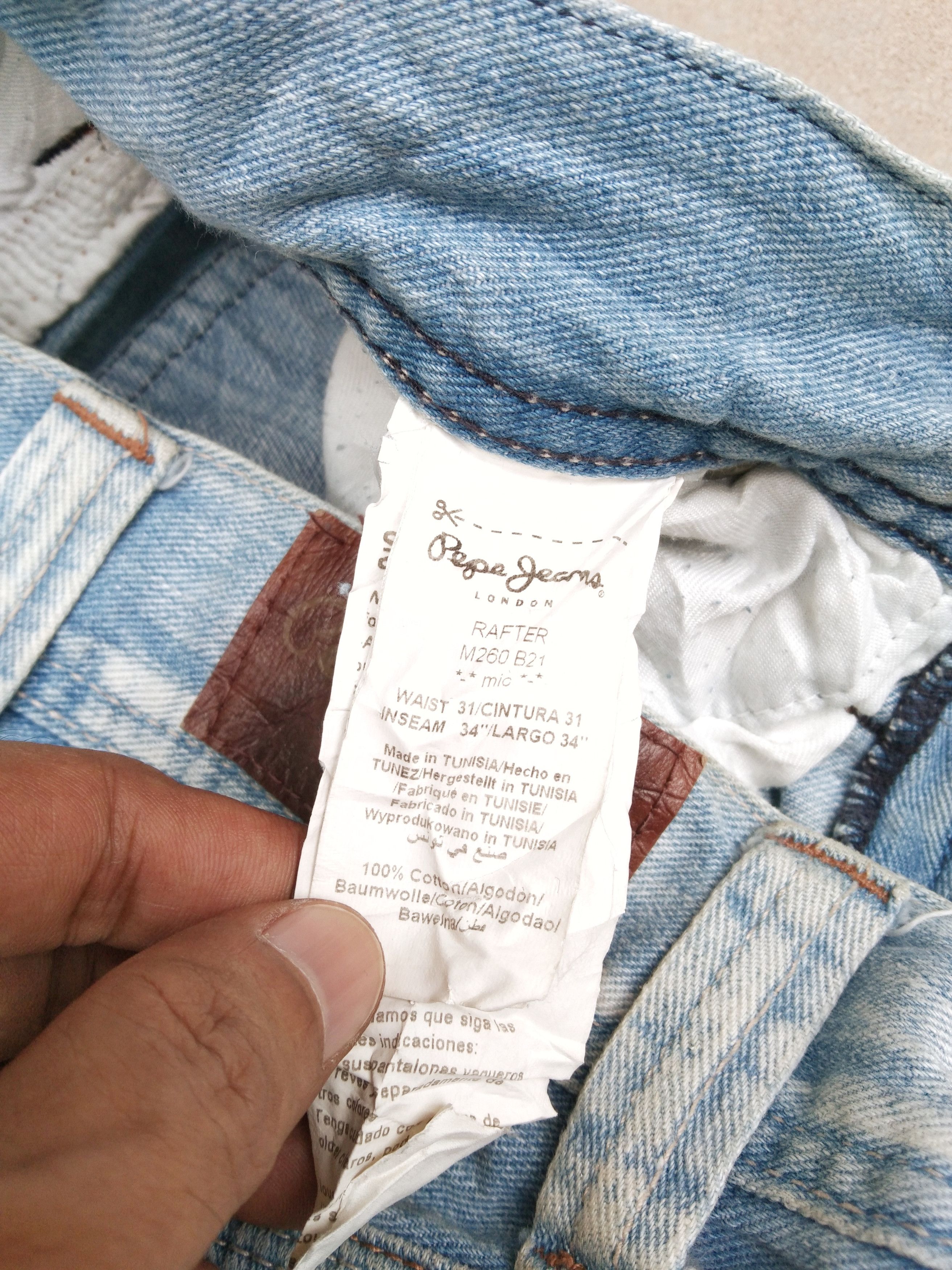 Pepe Jeans Vintage Retro Pepe Jeans Straight Leg 31x35 Size US 31 - 7 Thumbnail