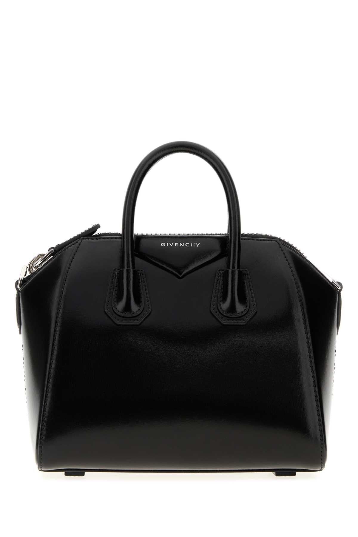 Givenchy Black Leather Mini Antigona Handbag Size ONE SIZE - 1 Thumbnail