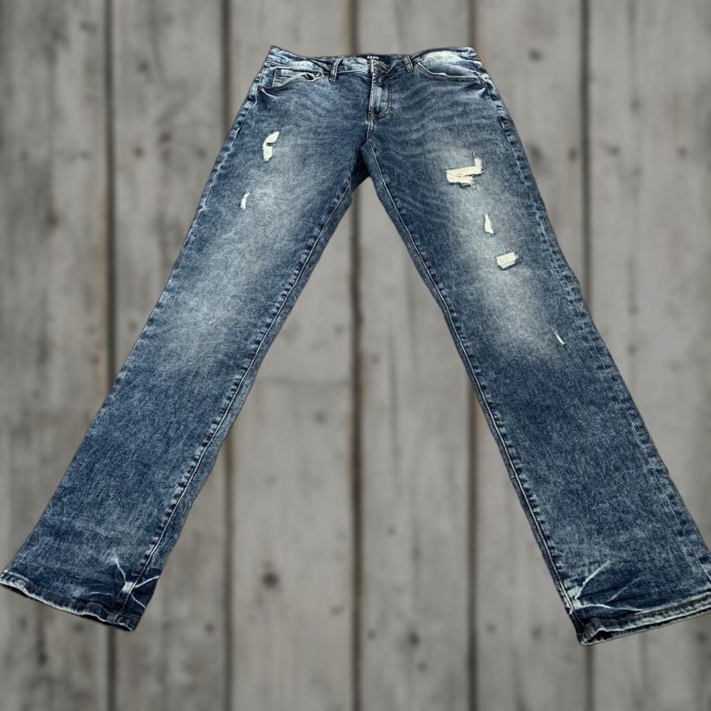 AERO Aeropostale Mens Slim Straight Jeans Sz 34x32 Real Original Denim NEW