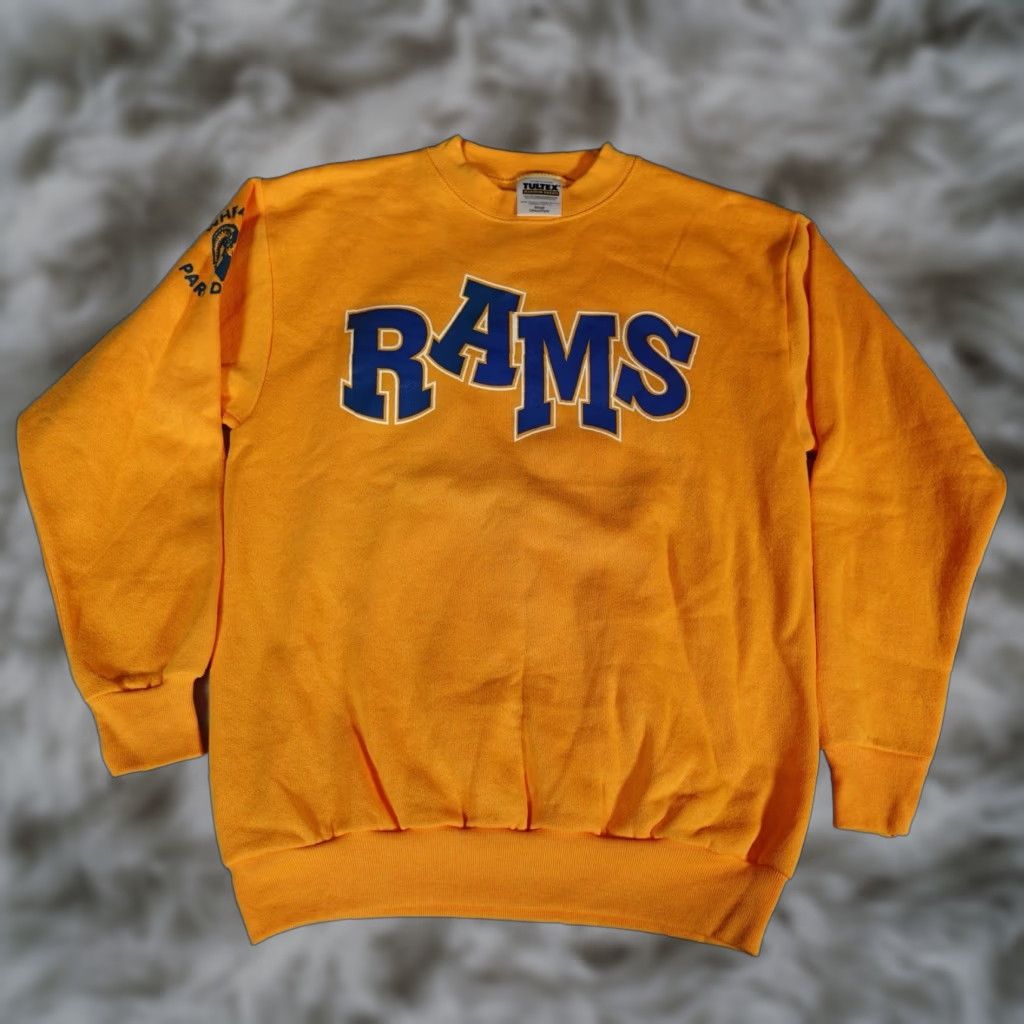 Vintage VINTAGE Wheaton Park District Rams Football Sweatshirt Mens S Gold 90s NFL Team Logo Size US S / EU 44-46 / 1 - 1 Thumbnail